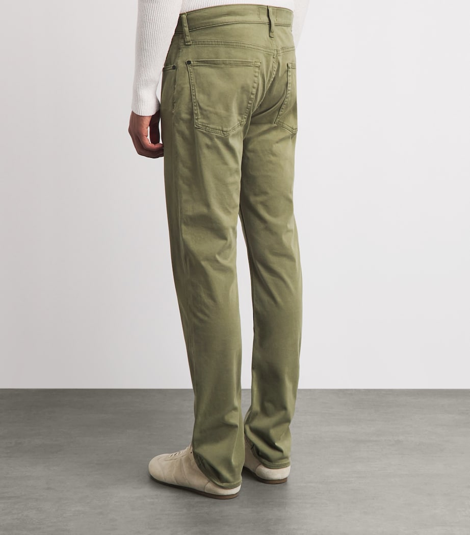 7 For All Mankind Mens Slimmy Luxe Performance Chinos Green Image 5