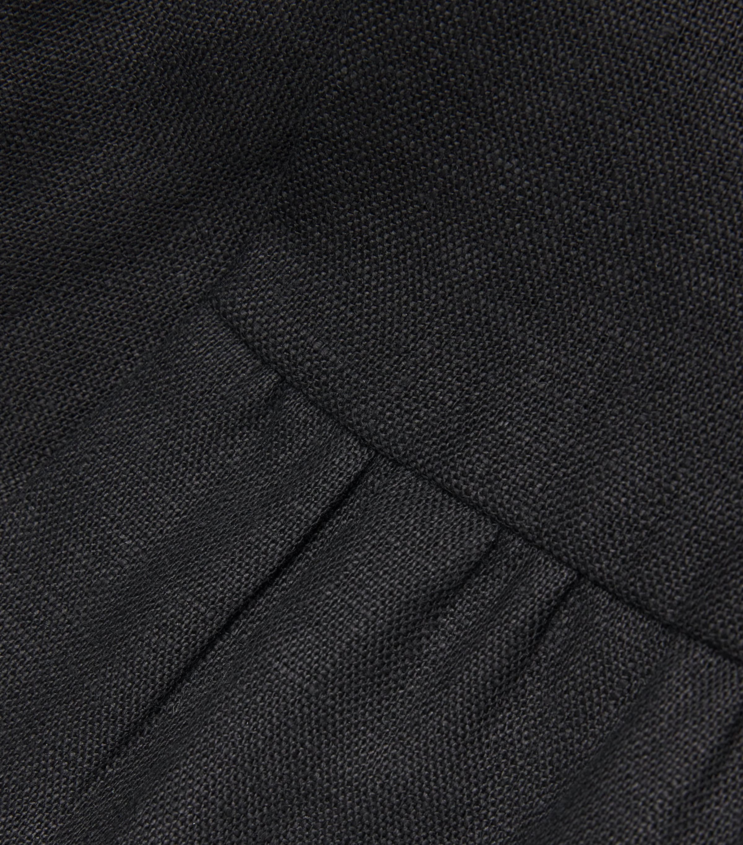 Linen Matilda Midi Skirt BLACK Image 5