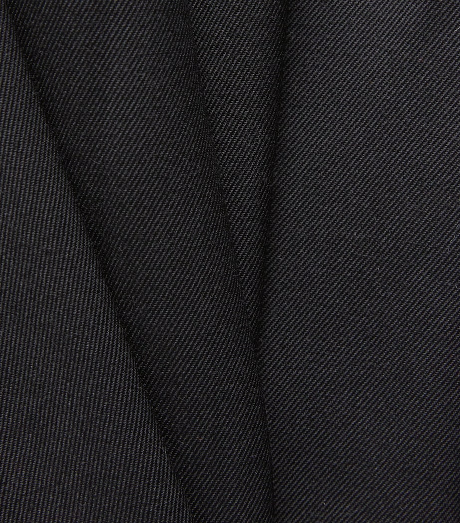Le 17 Septembre Mens Wool-Blend Drawstring Trousers Black Image 6