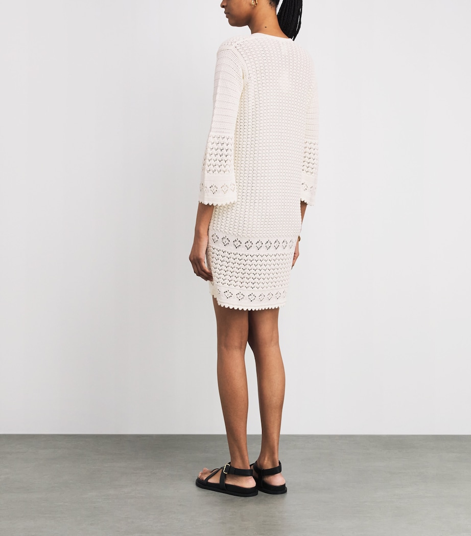 Eres Womens Crochet Divinia Mini Dress Ecru Image 4