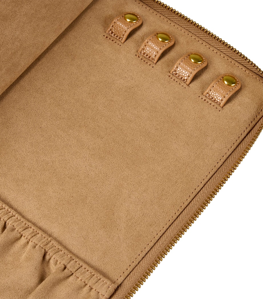 WOLF Large Lauren Portfolio Jewellery Case Caramel Image 5
