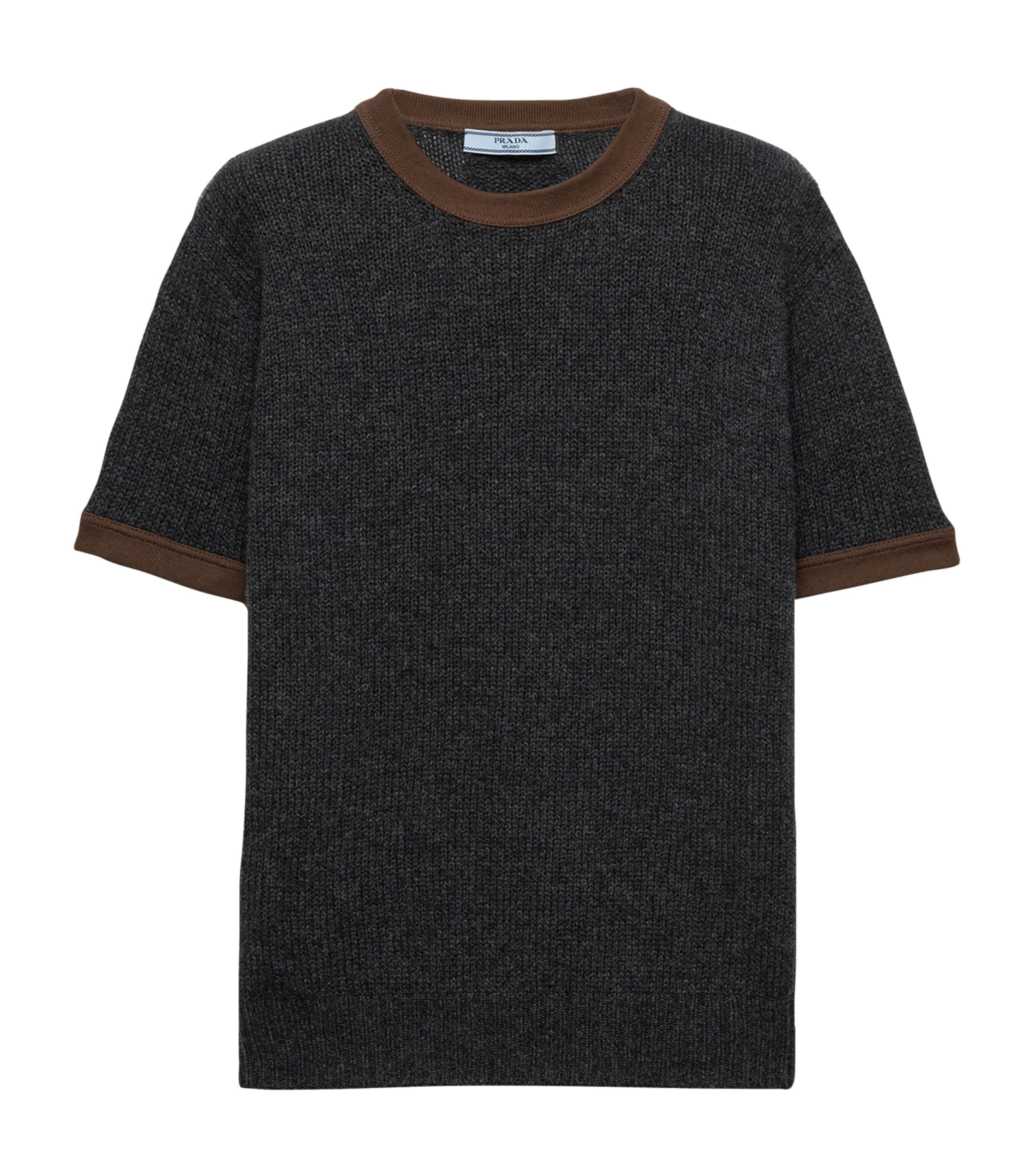 Prada Womens Cashmere Crew Neck Sweater Image 1