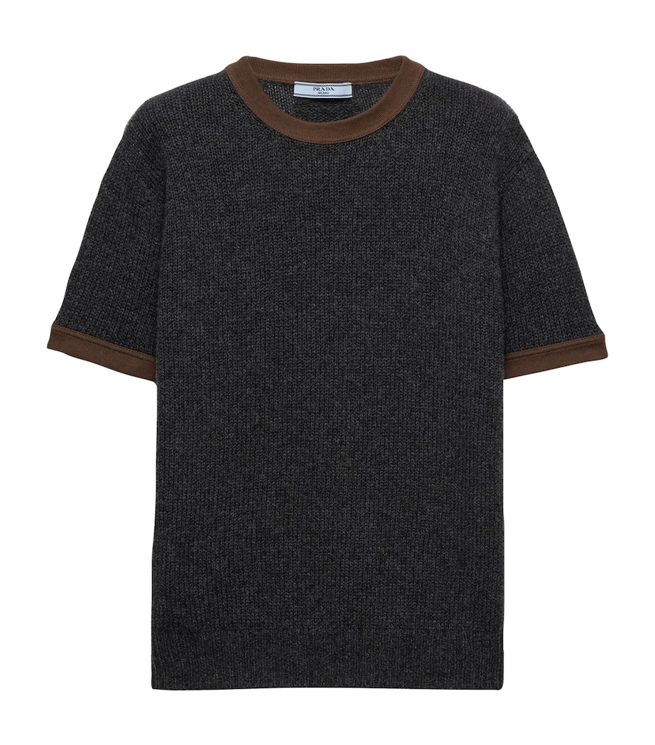 Prada Womens Cashmere Crew Neck Sweater Image 1