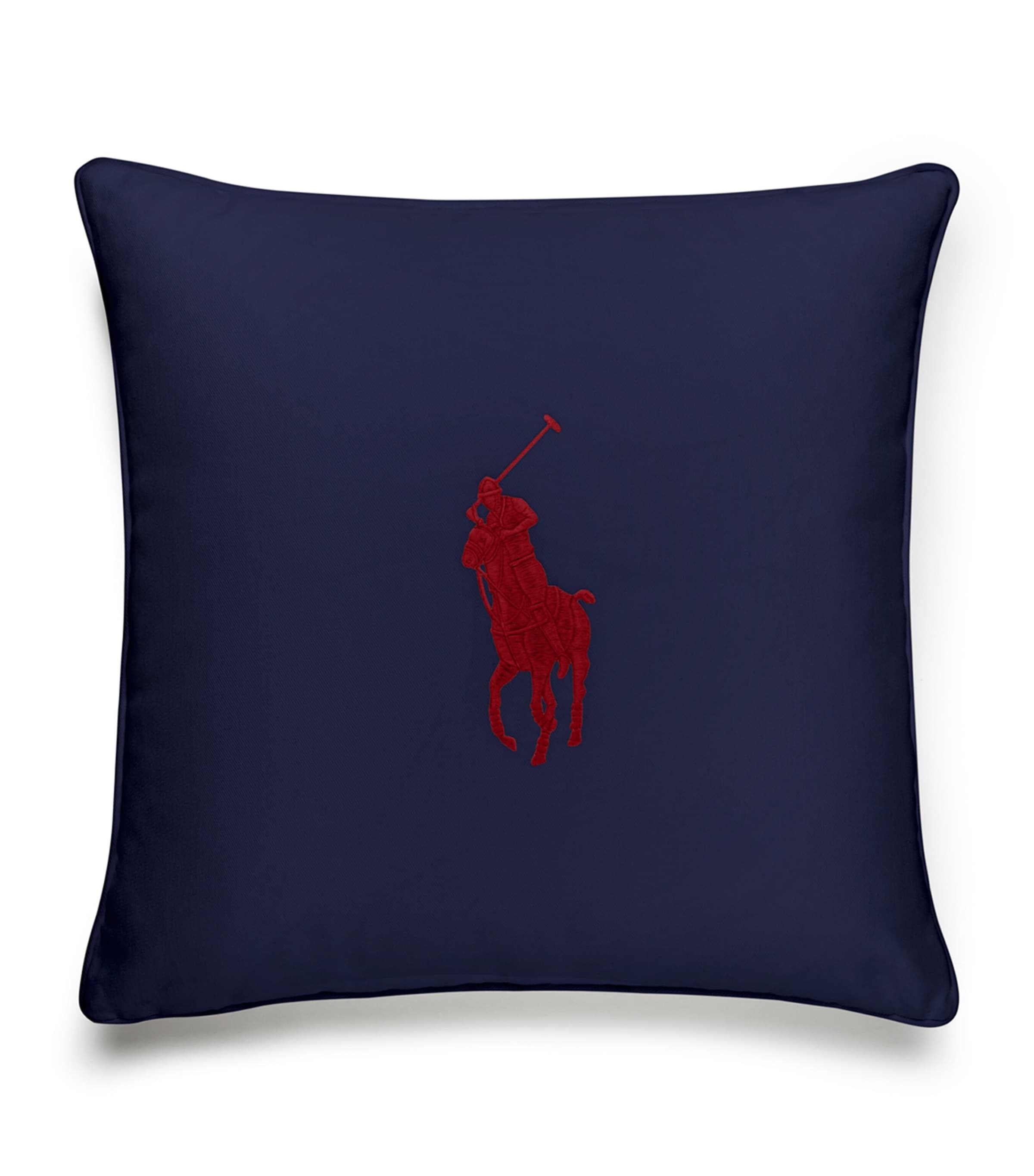 Shop Ralph Lauren Pony Cushion Cover In Navy