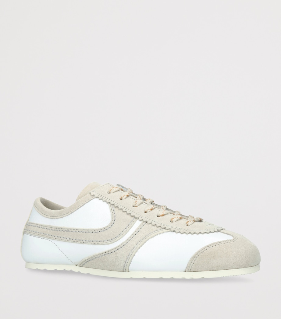 DRIES VAN NOTEN Leather Dustin Sneakers White Image 2