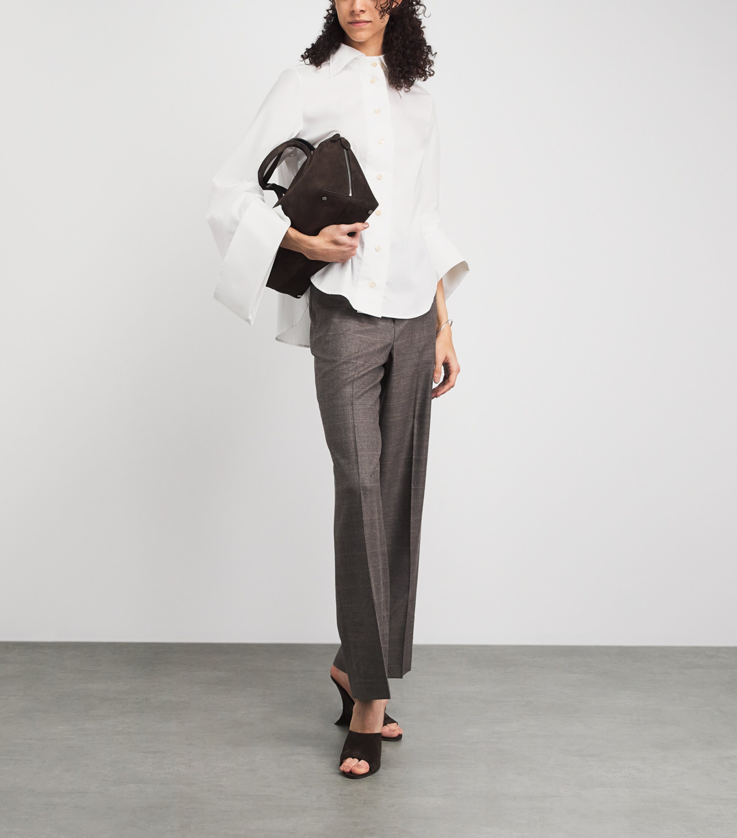Palmer//Harding Womens Cotton Twill Intention Shirt White Cotton Twill Image 2