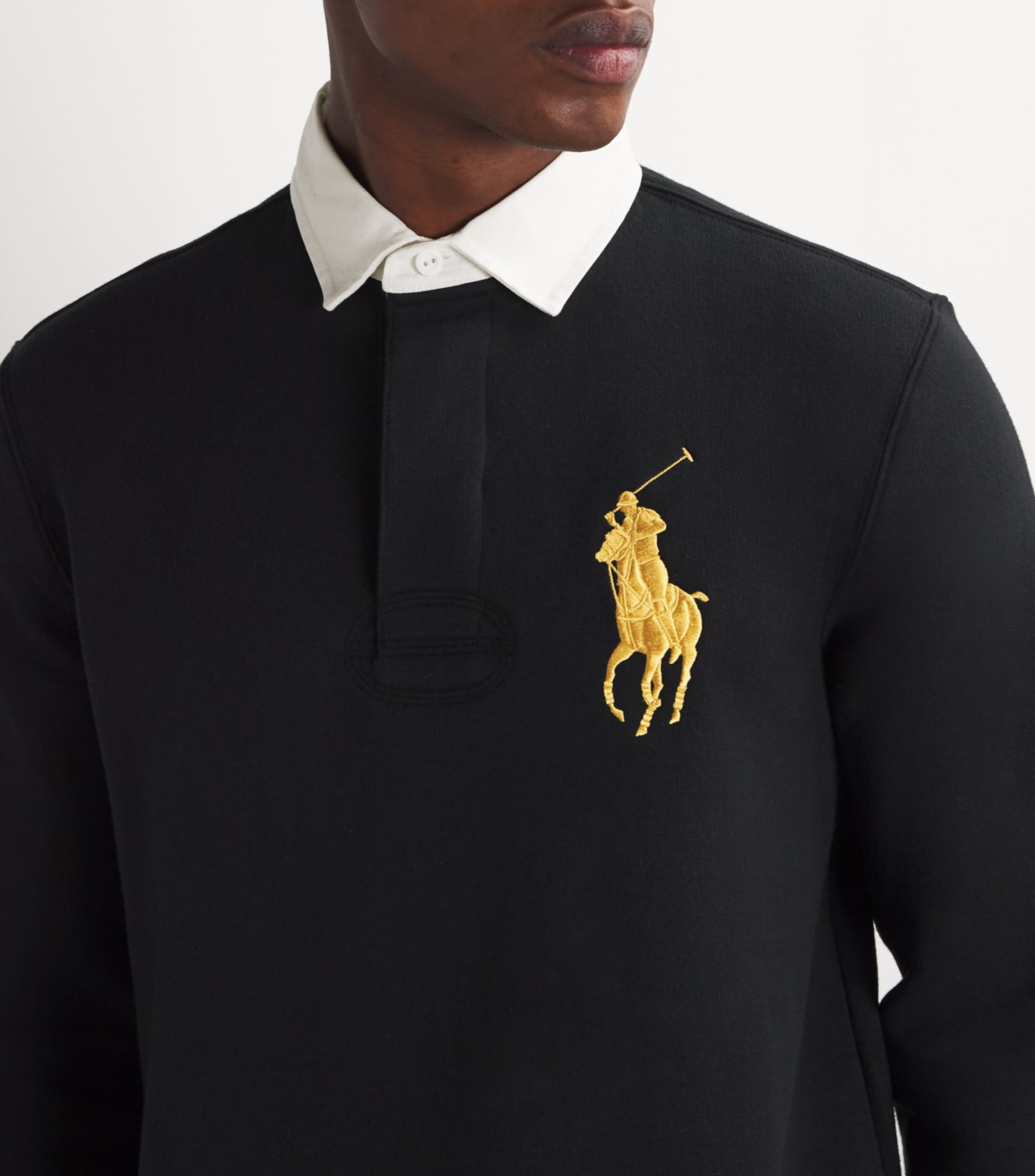 Polo Ralph Lauren Black Big Polo Pony Rugby Shirt | Harrods US
