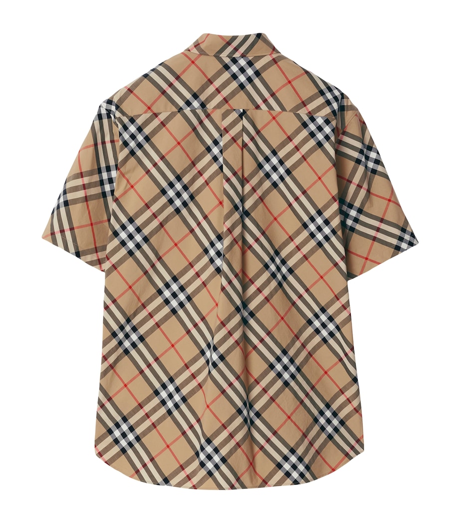 Organic Cotton Short-Sleeve Check Shirt SAND IP CHECK Image 5