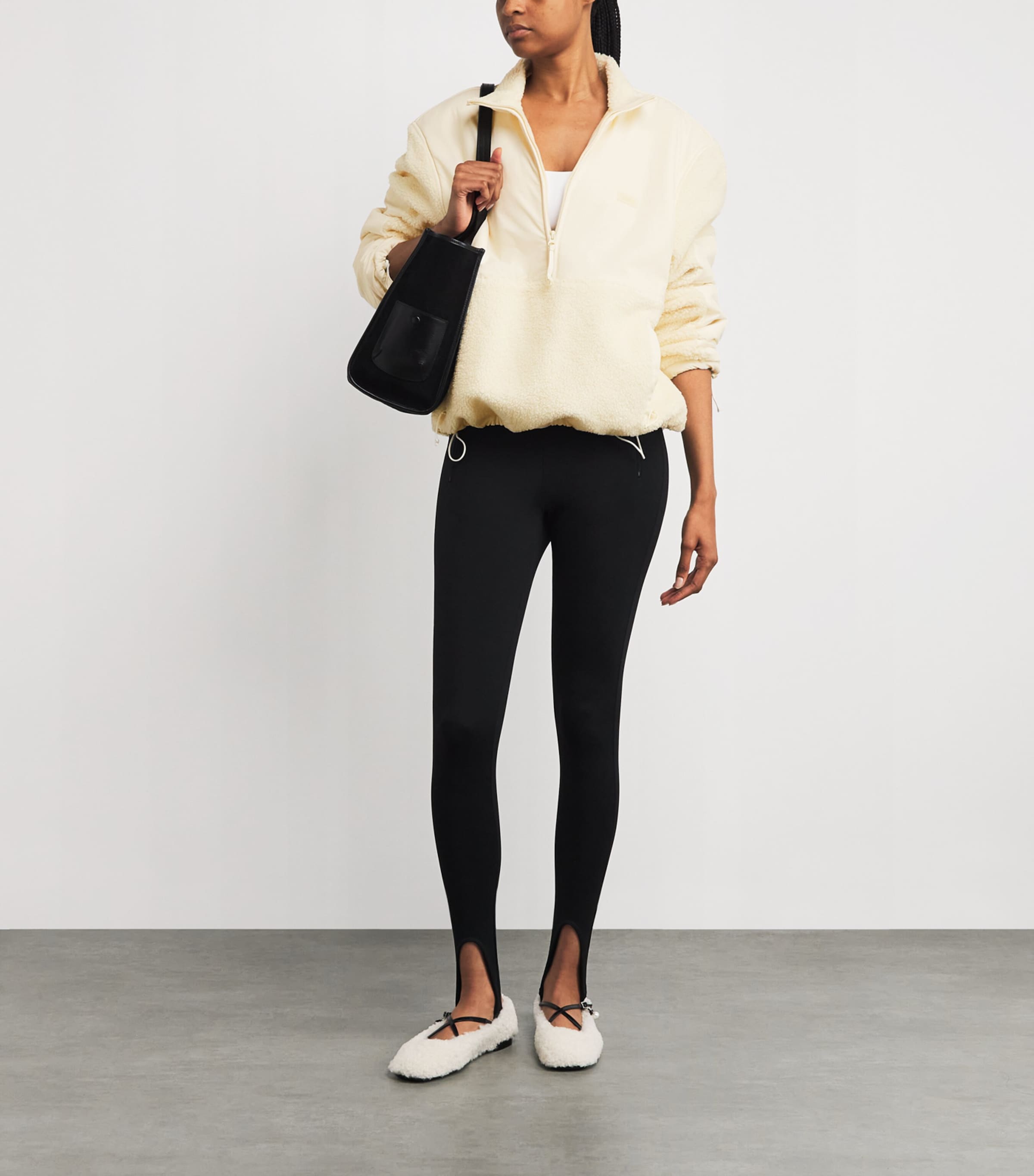 Teddy Oversized Quarter-Zip Sweater ECRU Image 2