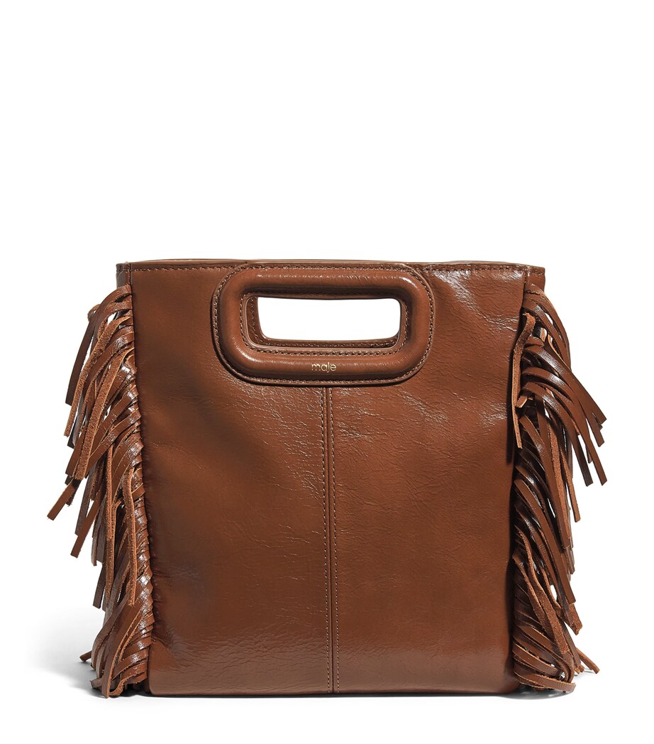Leather M Top-Handle Bag BROWN Image 1