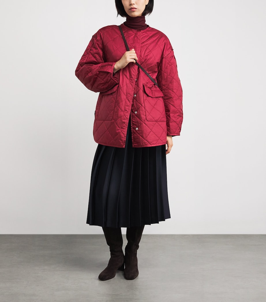 Mmlspiga Quilted Jacket 056 DARK RED Image 2