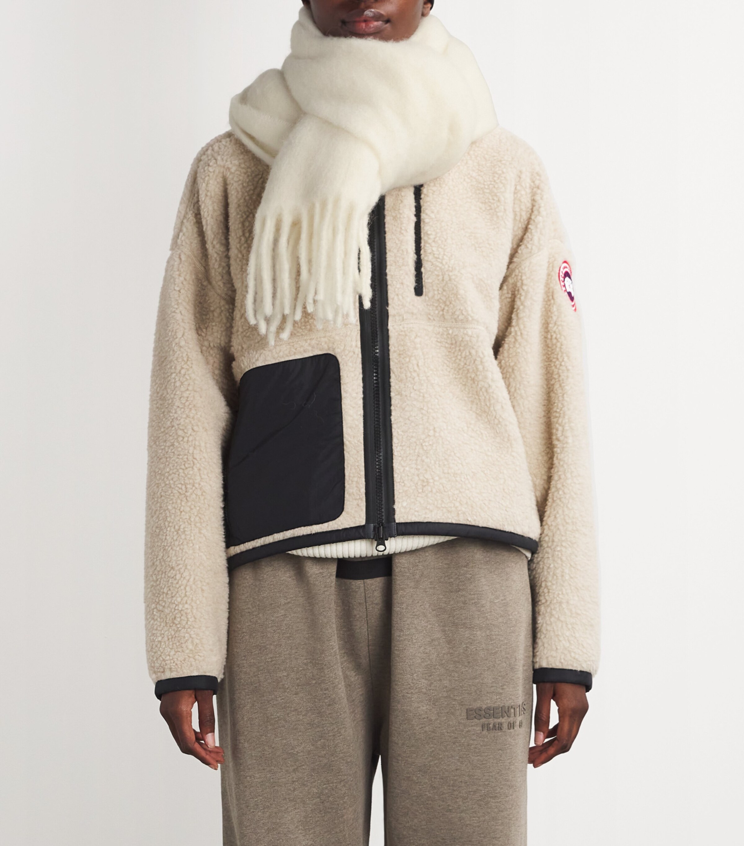 Alpaca-Blend Scarf 1621 LINEN Image 4