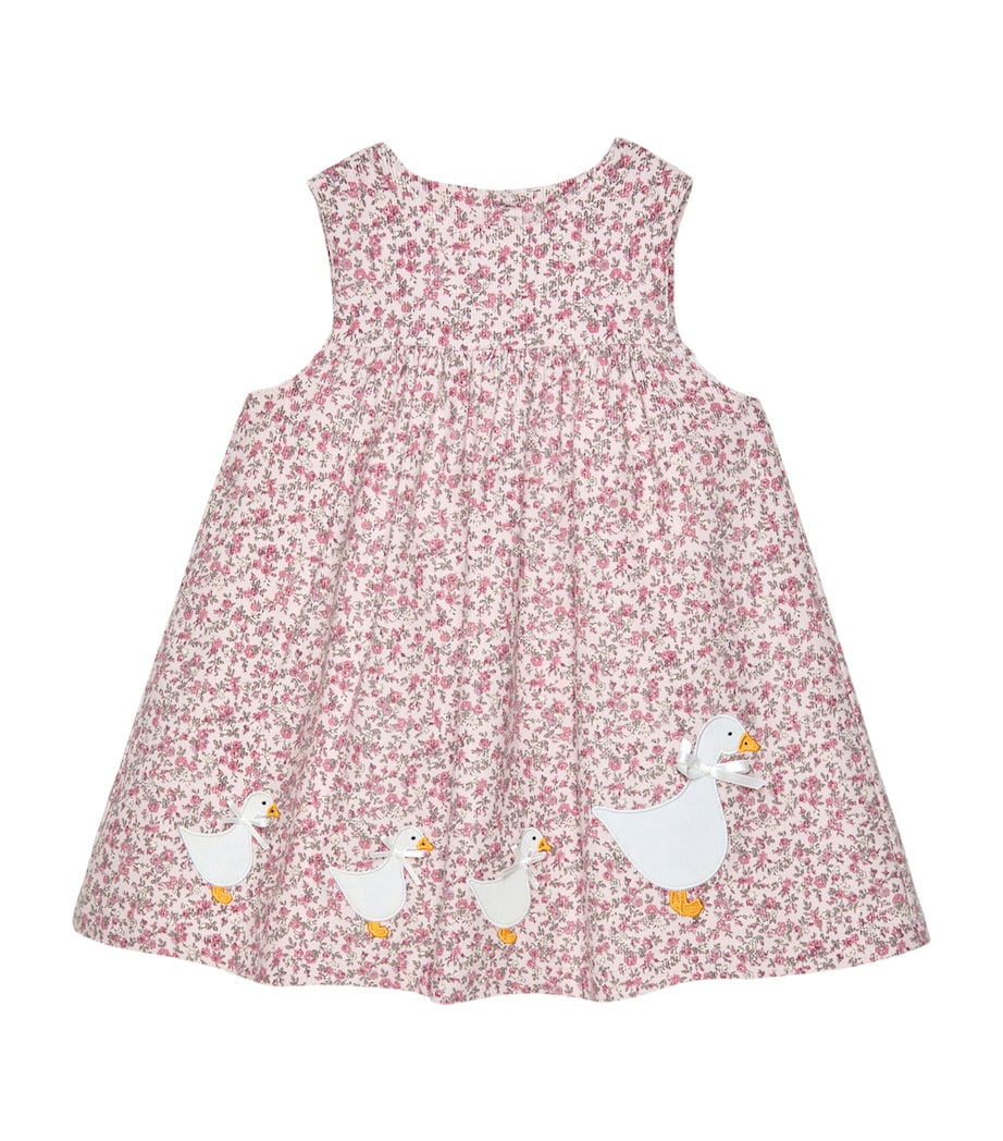 Trotters Cotton Duck Floral Dress (3-36 Months) Pink Ditsy Floral Image 1