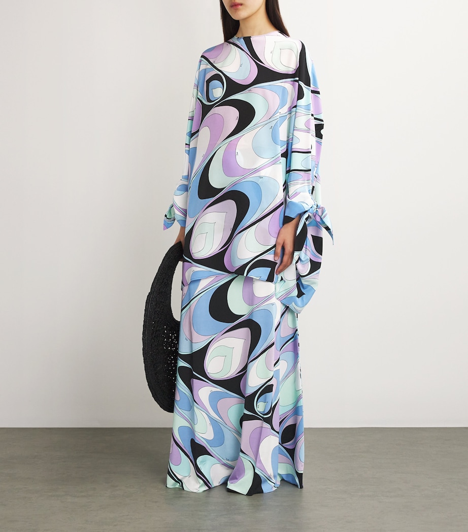 Satin Printed Maxi Skirt CELESTE Image 2