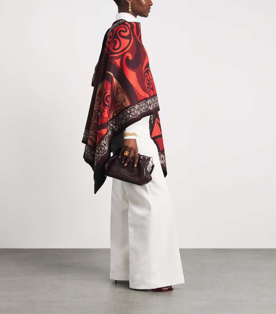 La Doublej Womens Wool-Silk Soul Poncho Alchemy Placee Image 2