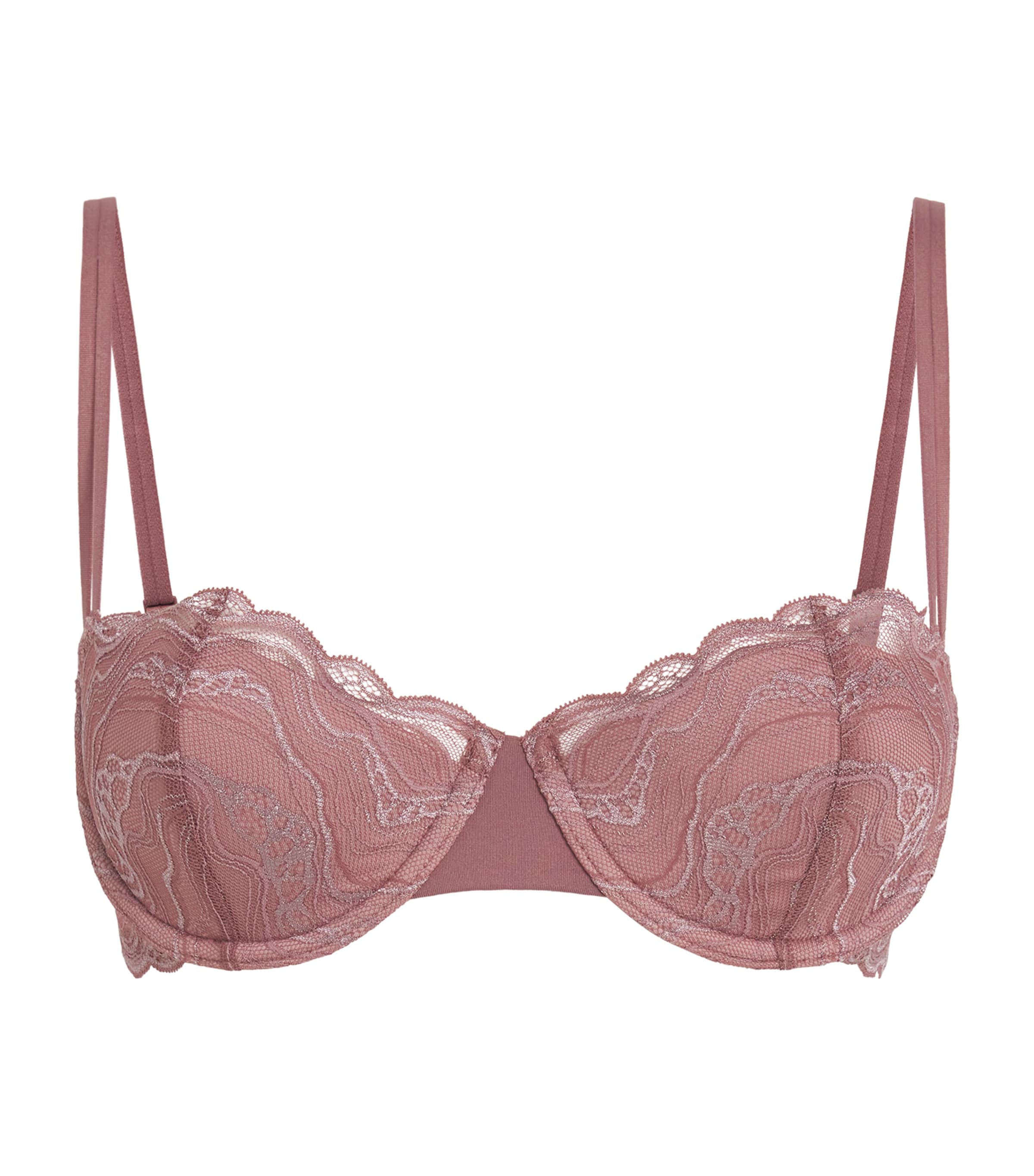 Shop Calvin Klein Lightly Lined Balconette Bra In Pink