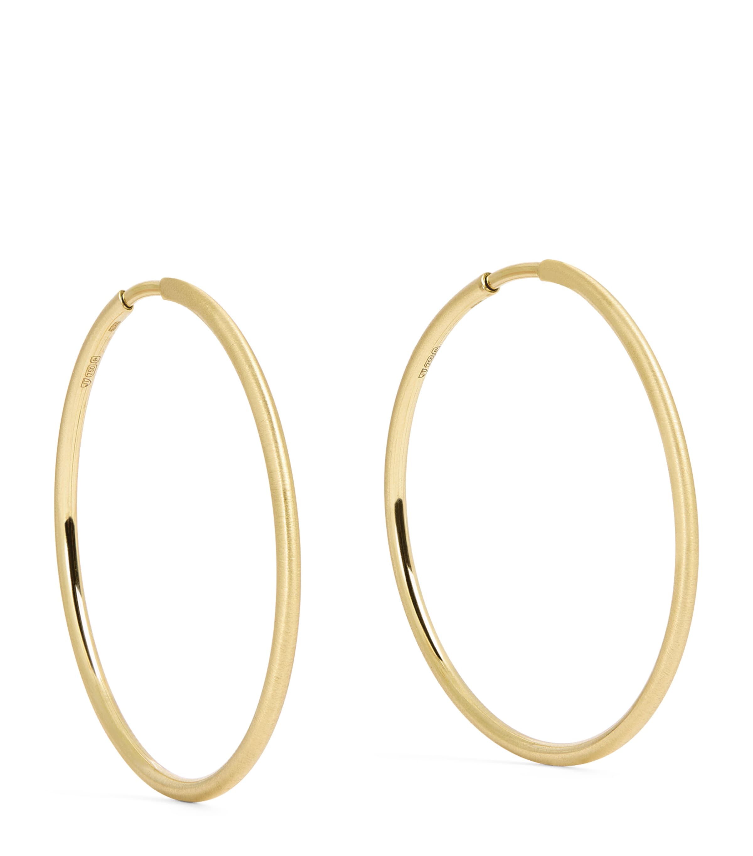 Jade Trau Yellow Gold Pia Plié Hoop Earrings In Gold