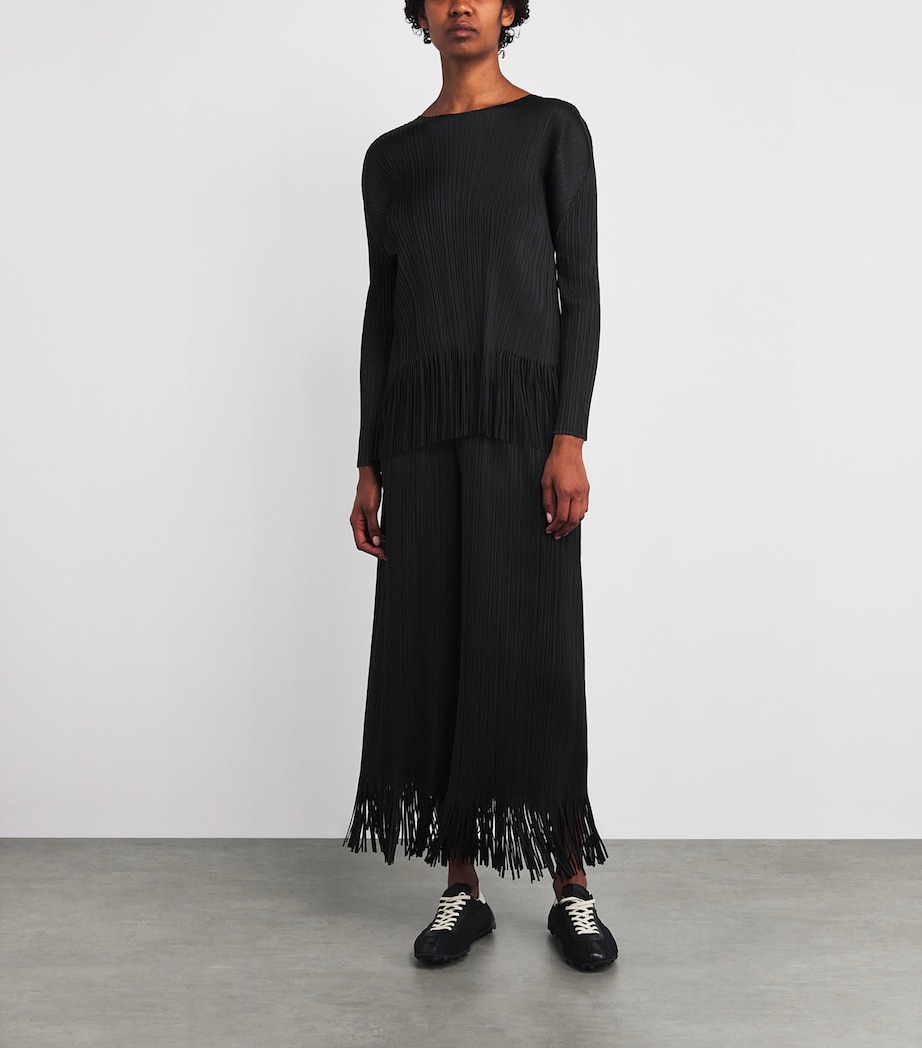 Wave Long-Sleeve Top BLACK Image 2