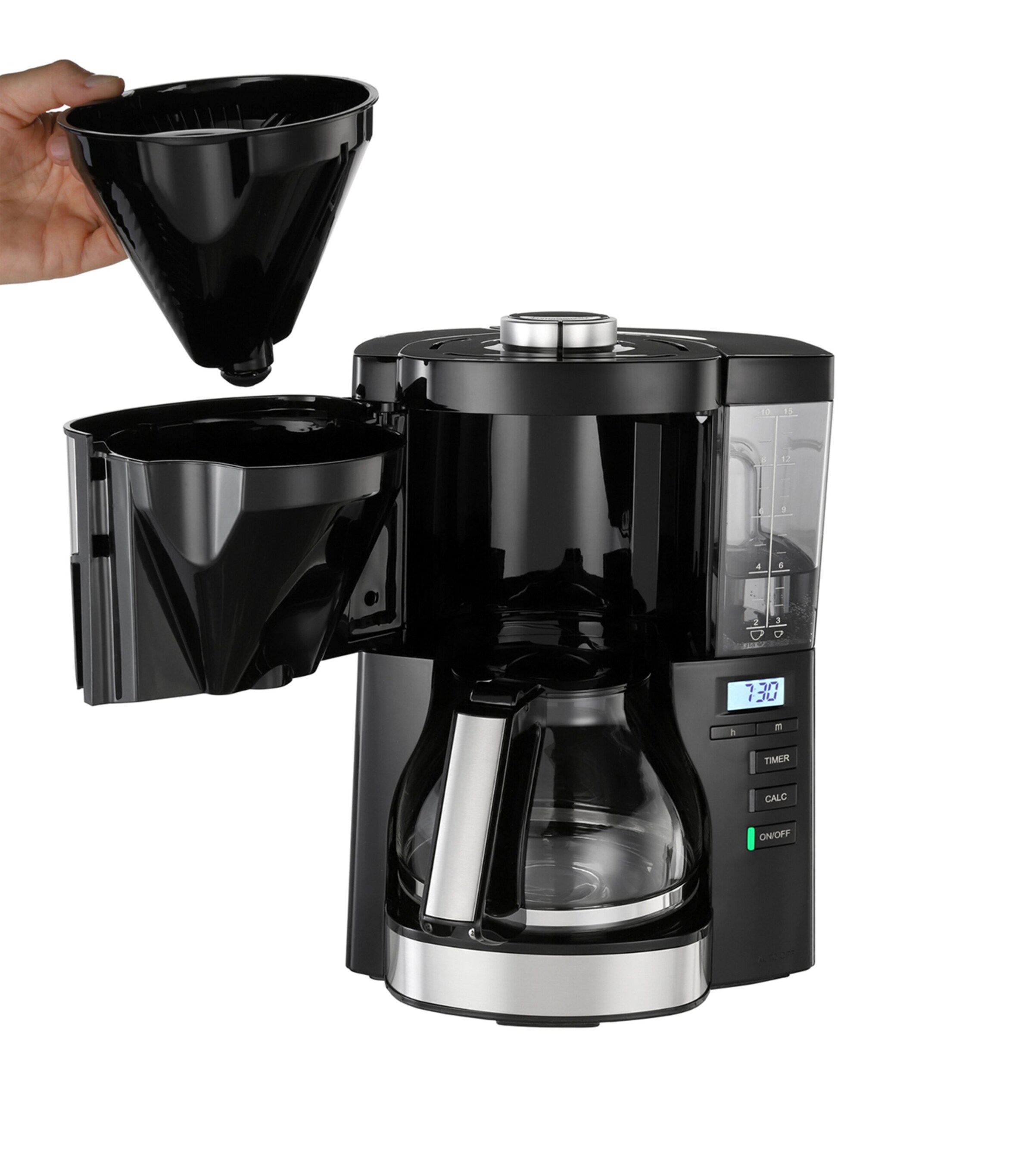 Melitta Look V Timer Filter Coffee Machine Black Image 2