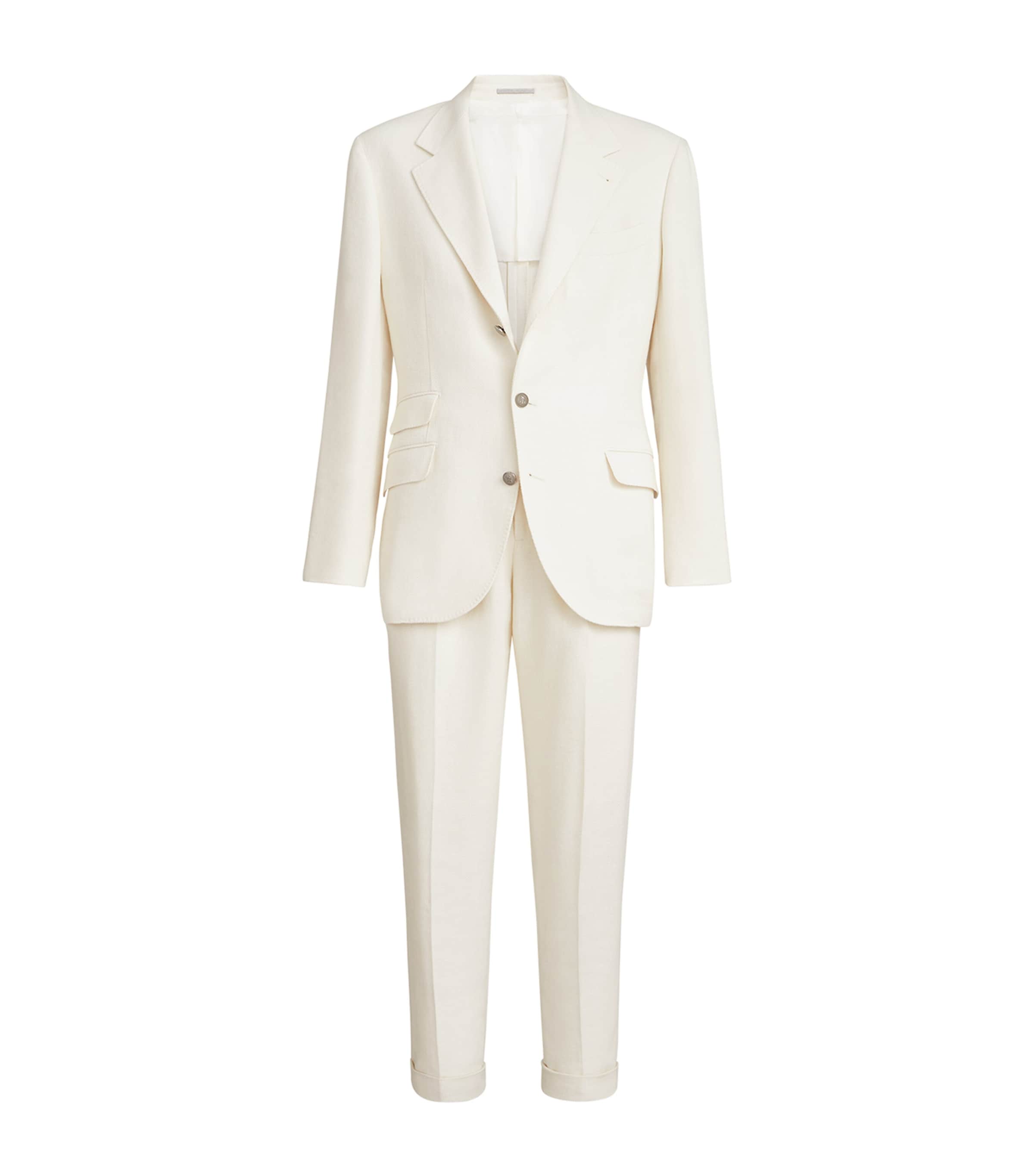 Brunello Cucinelli Silk-Linen-Wool 2-Piece Suit