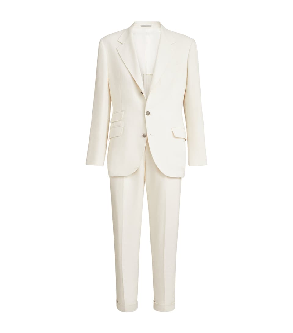 Brunello Cucinelli Silk-Linen-Wool 2-Piece Suit