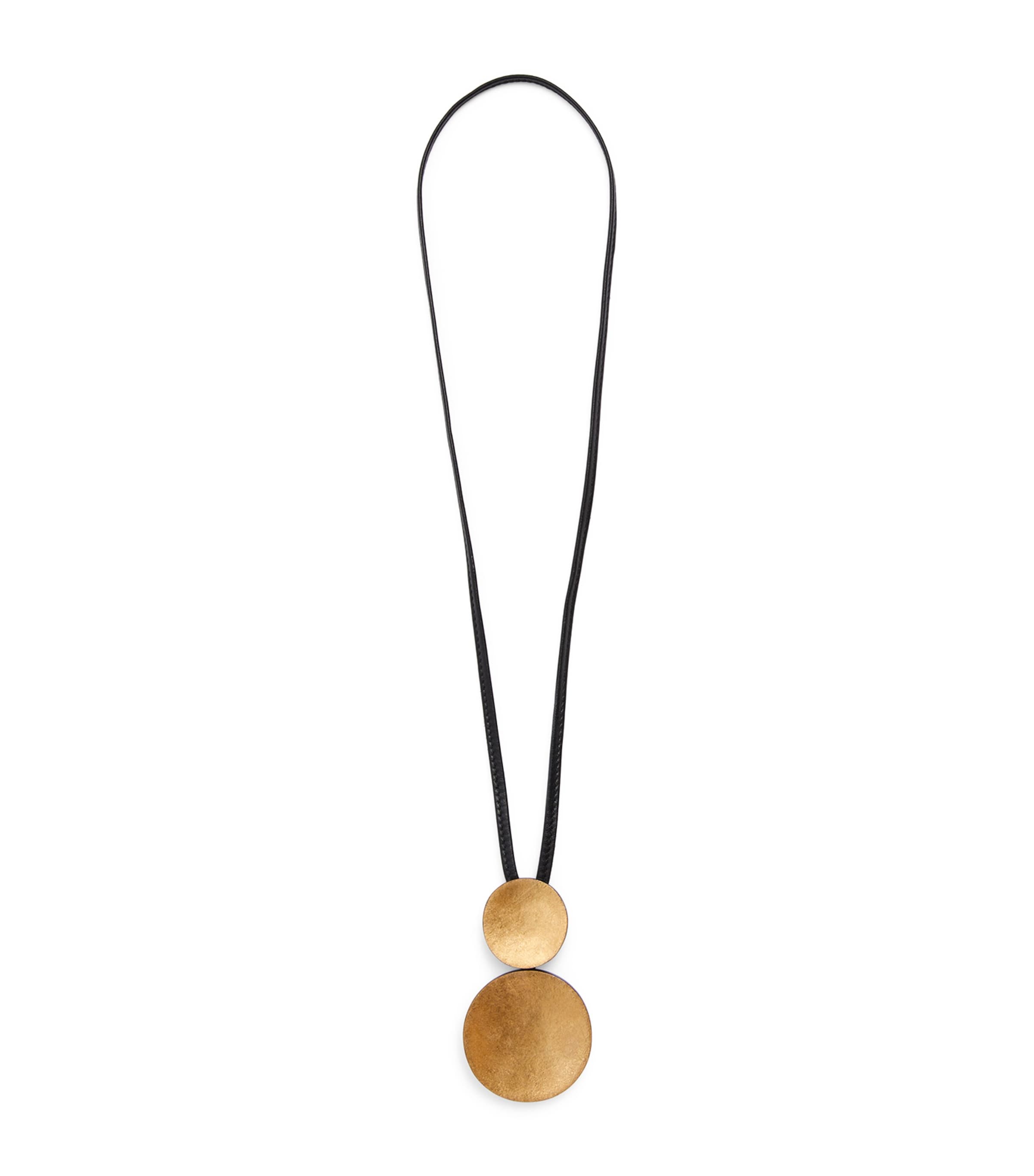 Eskandar X Monies Wooden Necklace In Gold