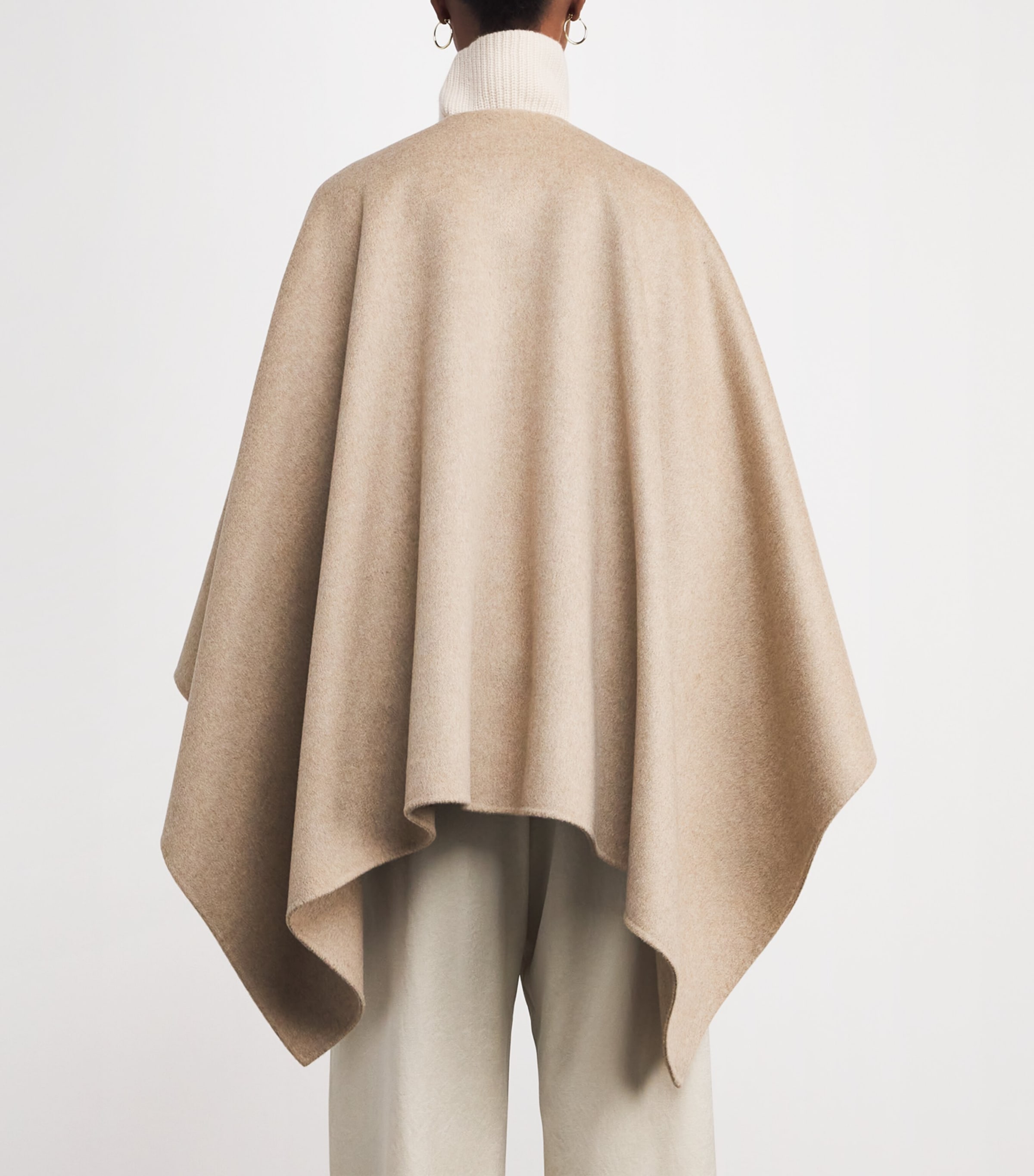 Joseph Womens Wool-Cashmere Cassidy Cape Powder Melange Image 4