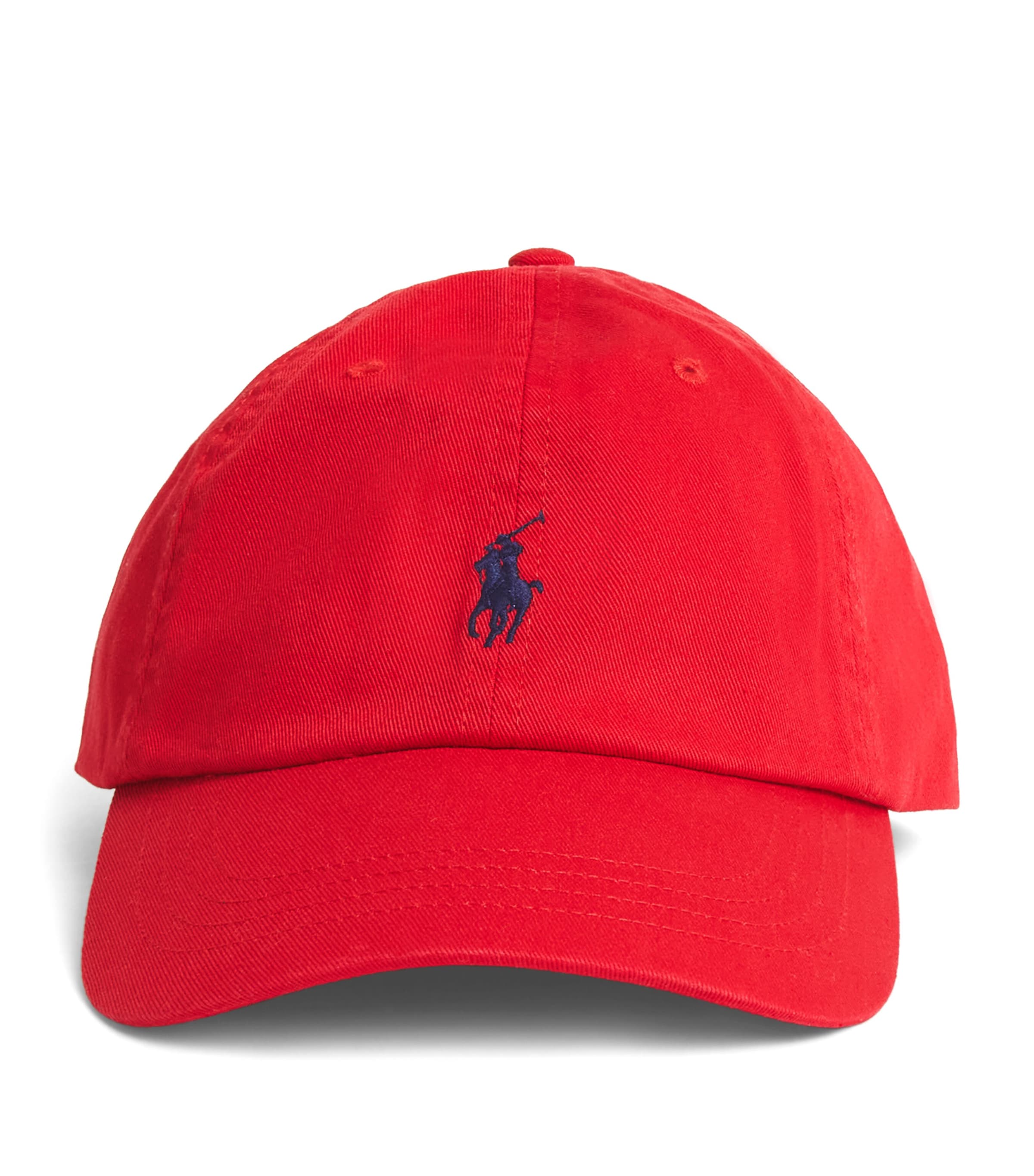 Polo Ralph Lauren Cotton Logo Baseball Cap Red/blue Image 1