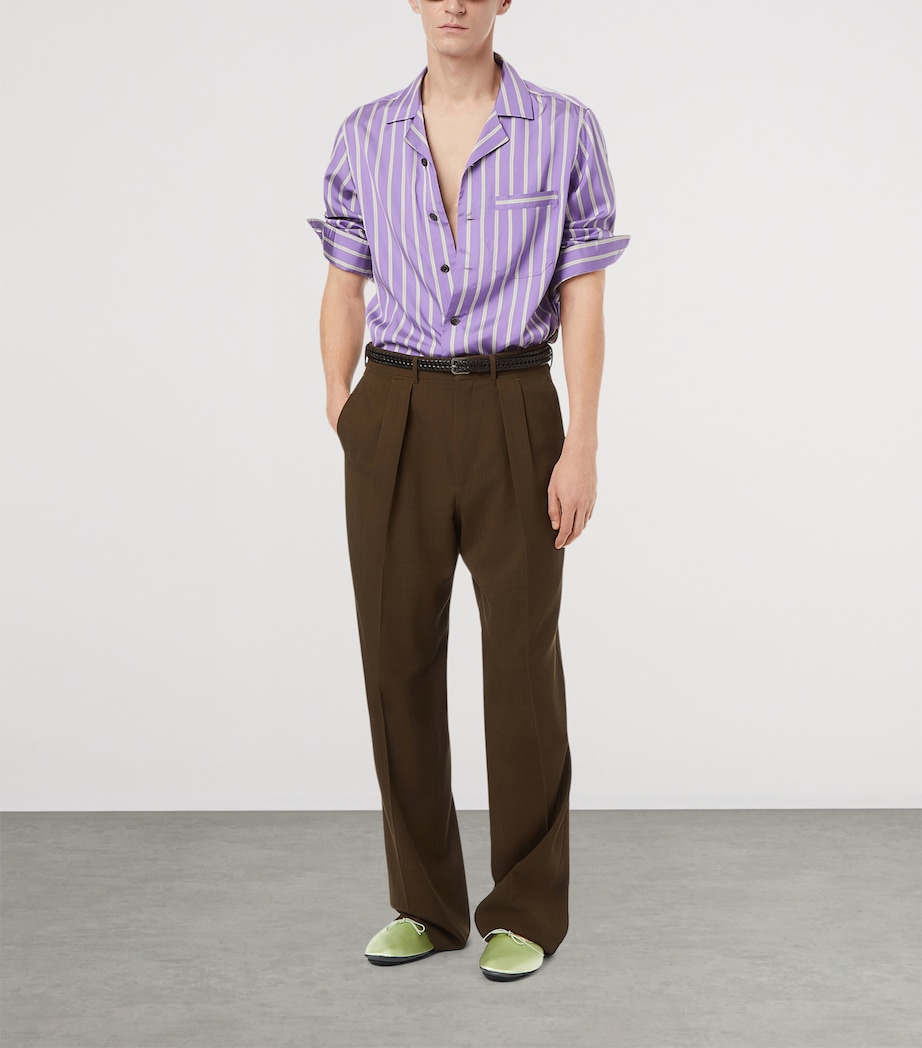 TOM FORD Mens Silk Stripe Shirt Rra Image 2