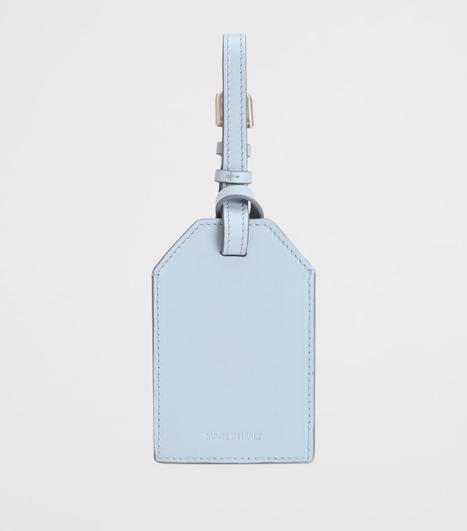 Calfskin-Lambskin Padlock ID Tag 80604-LIGHT BLUE Image 2