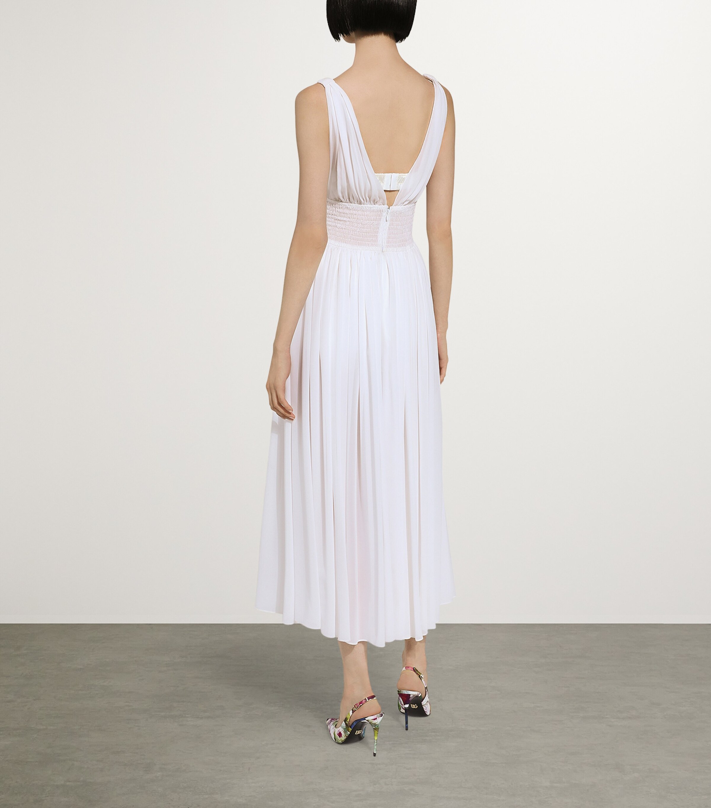 Silk DG Millennials Midi Dress W0800-OPTICAL WHITE Image 3