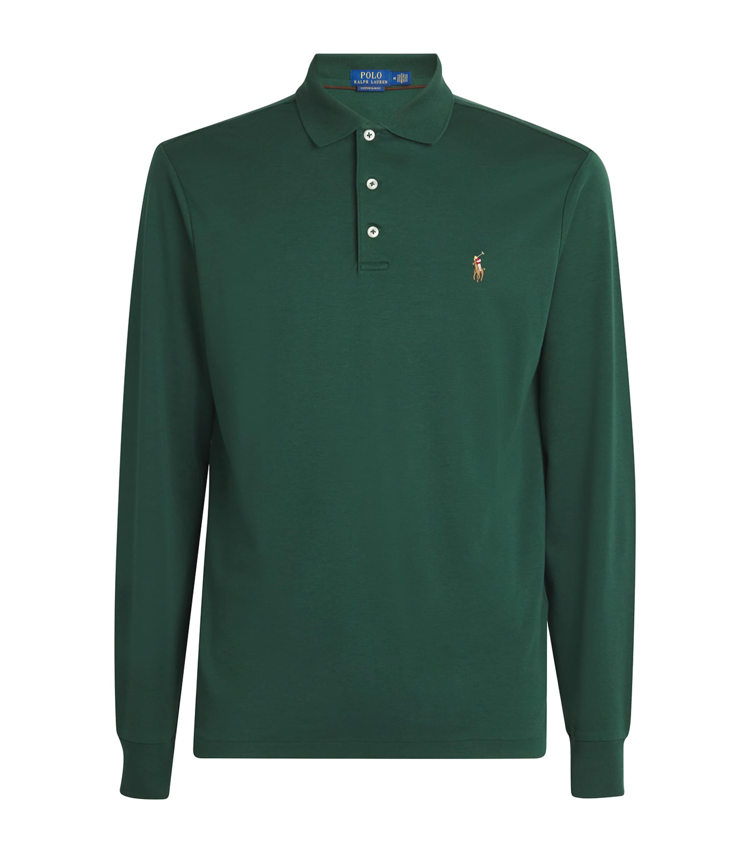 Polo Ralph Lauren Cotton Long-sleeve Polo Shirt In Green