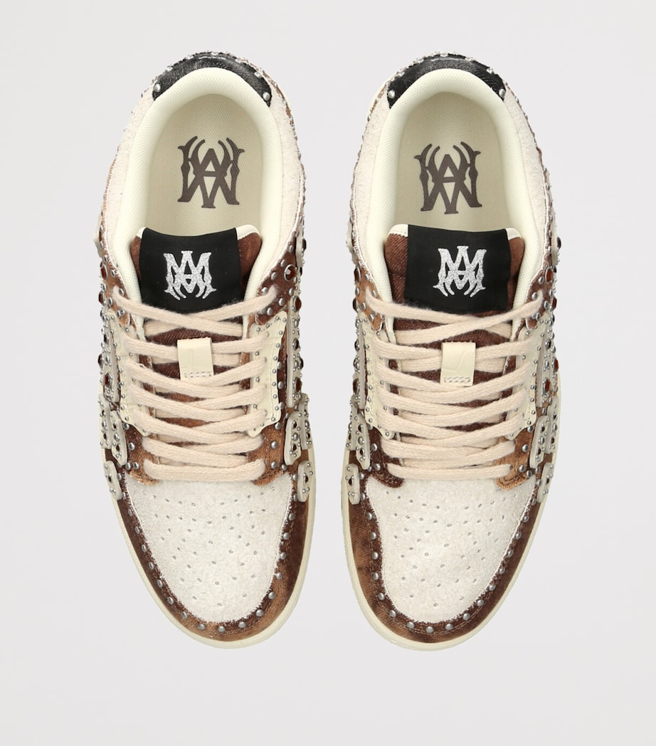 Embellished Skel Top Low Sneakers TAN COMB Image 4