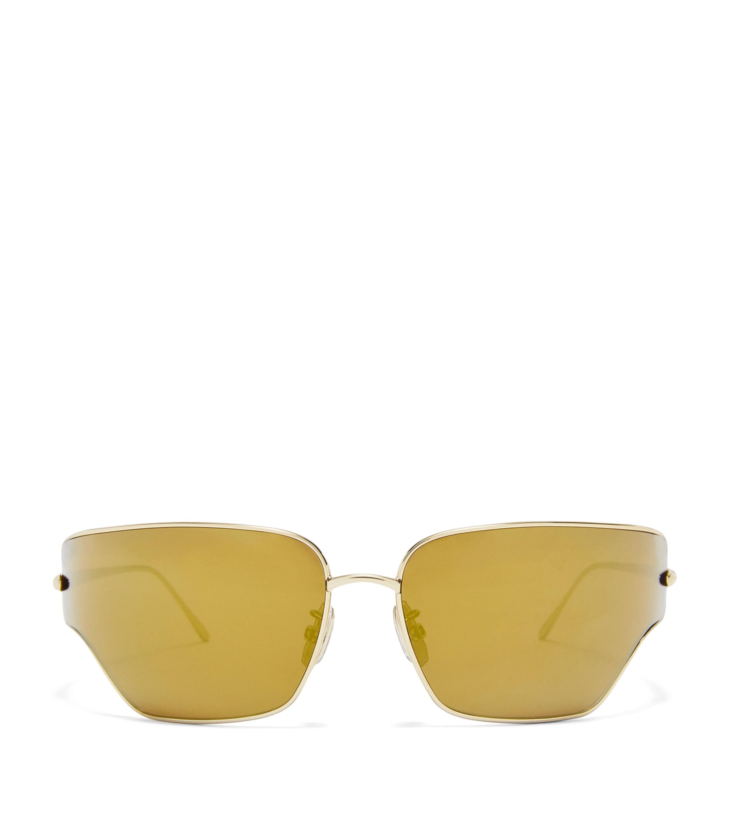 Loewe Metal Arch Sunglasses In Brown