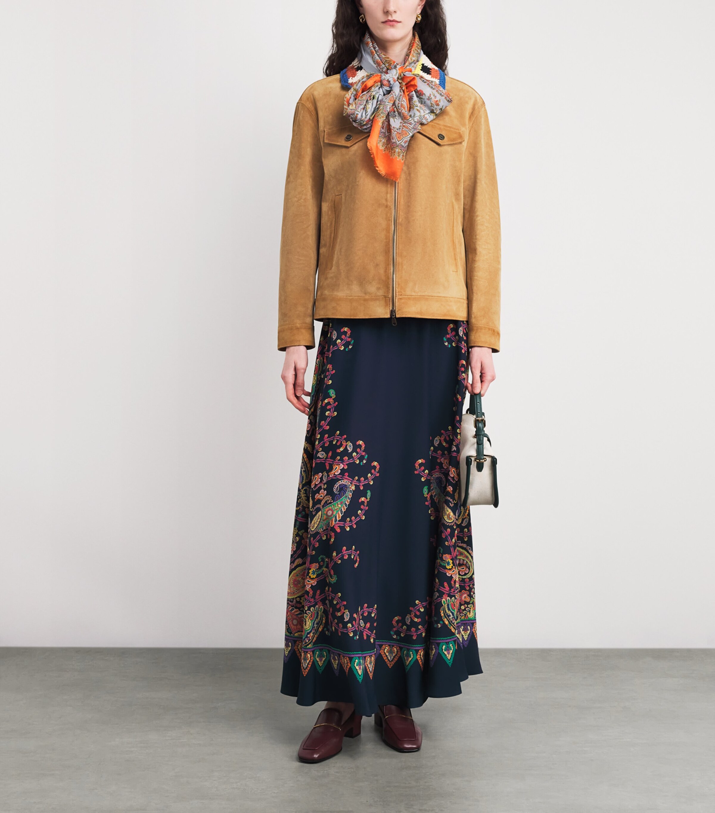 Cotton-Silk Printed Scarf X0882 Image 3