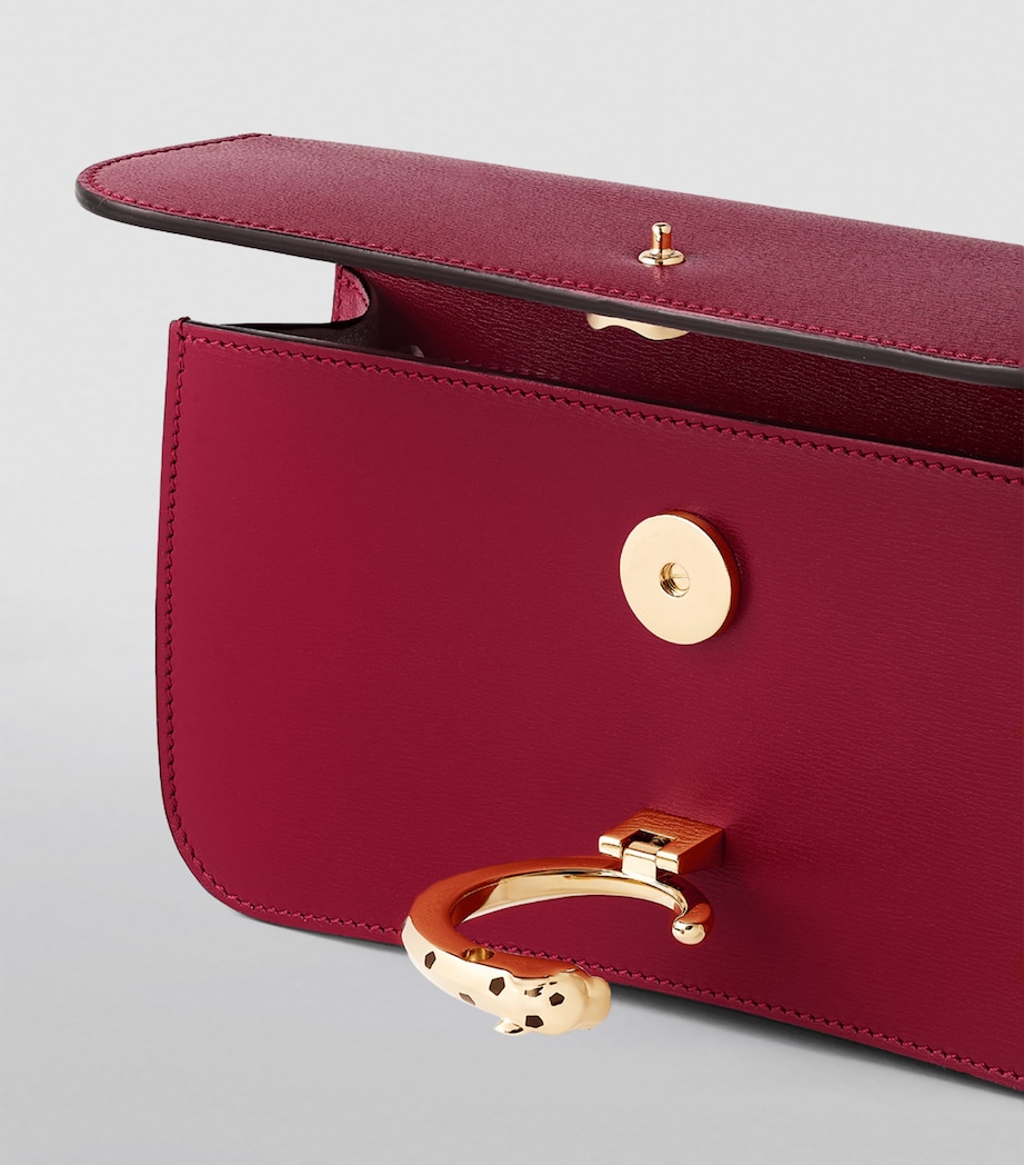 Mini Leather Panthère de Cartier Cross-Body Bag RED Image 2