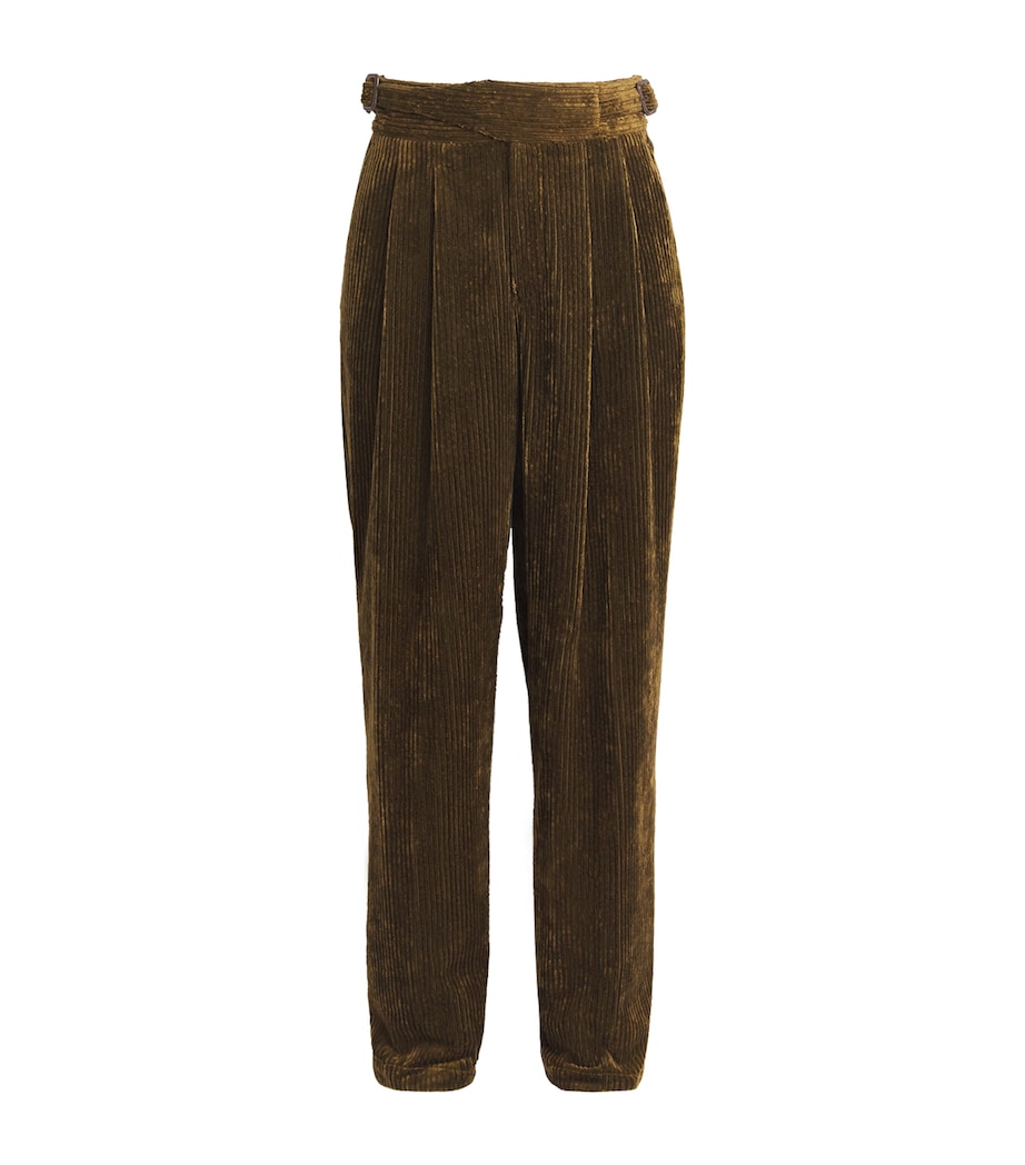 Corduroy Belt-Front Trousers U6203 Image 1