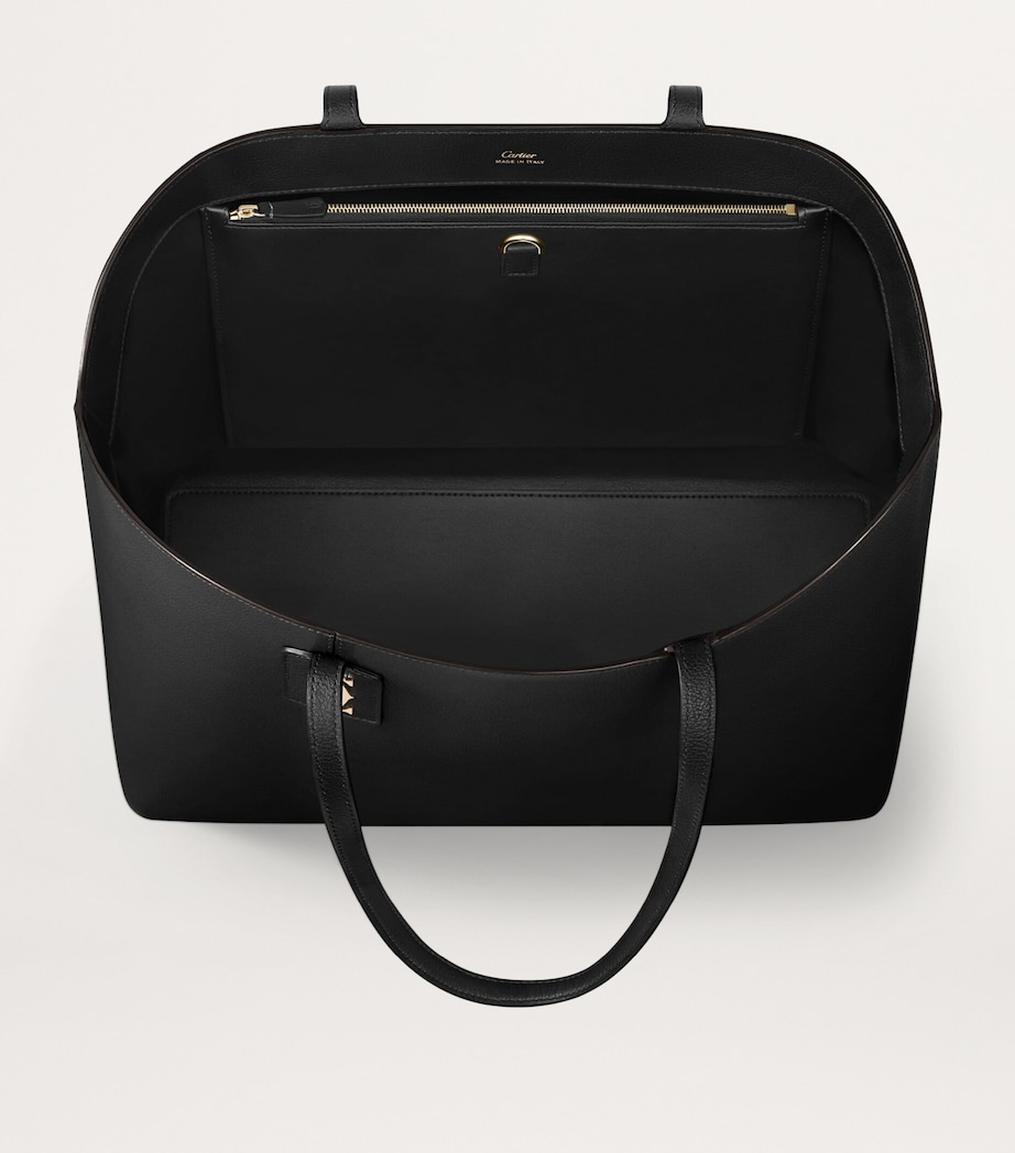 Cartier Calfskin C de Cartier Tote Bag Black Image 4