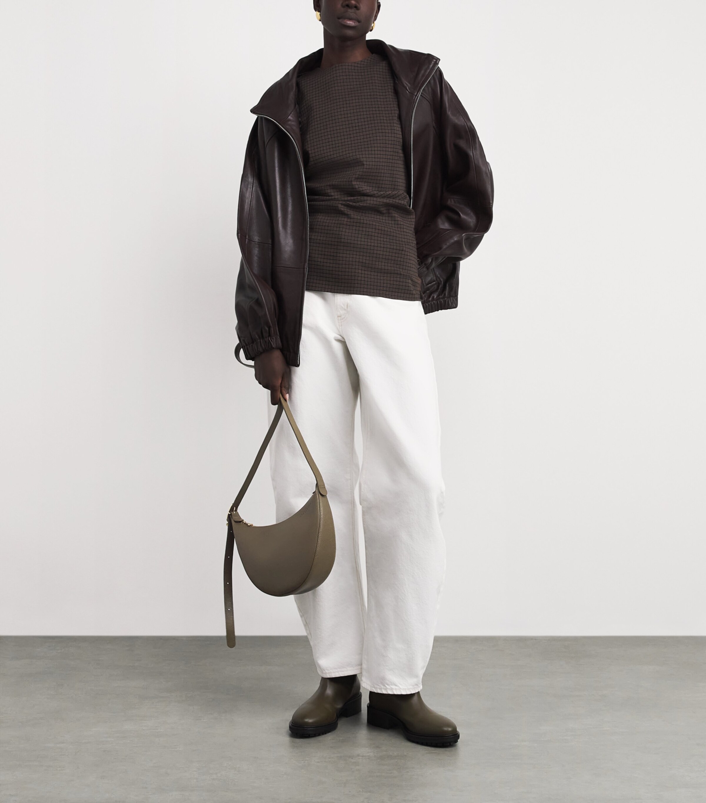 Longchamp Small Leather Le Foulonné Cross-Body Bag Caper Image 5