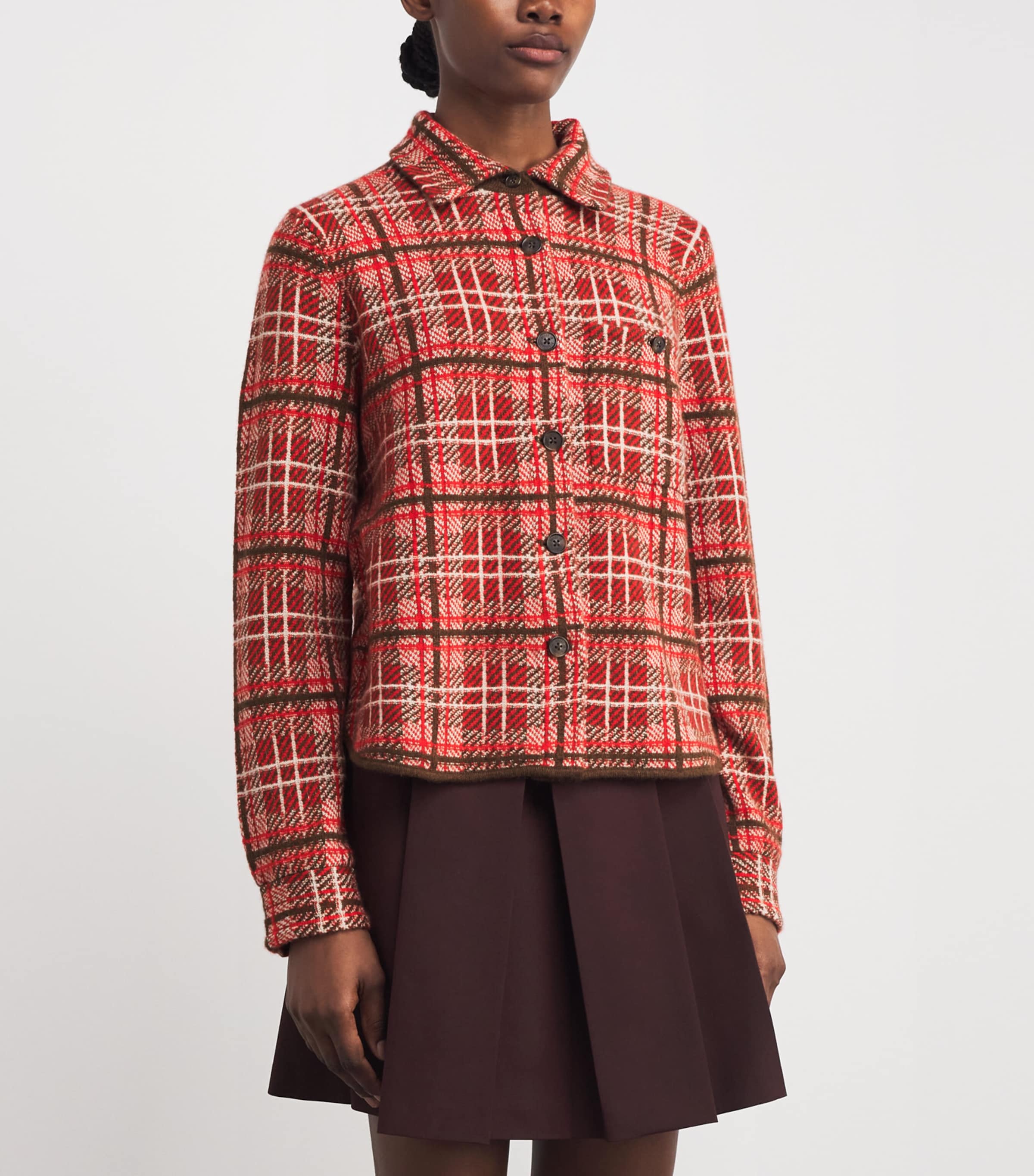 Cashmere Plaid Dylan Shirt CHILI COMBO Image 3