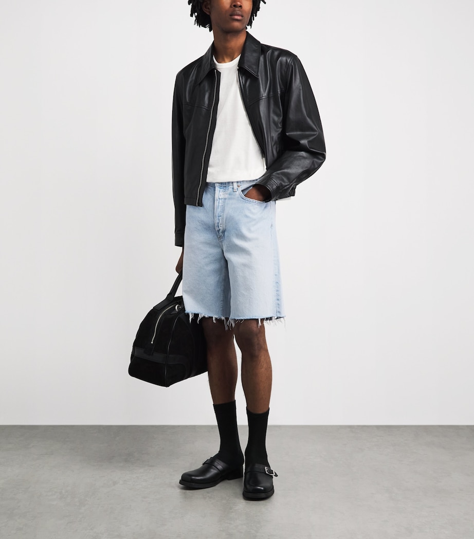 AGOLDE Mens Denim Anson Shorts Ruse (pale Cut Hem) Image 2