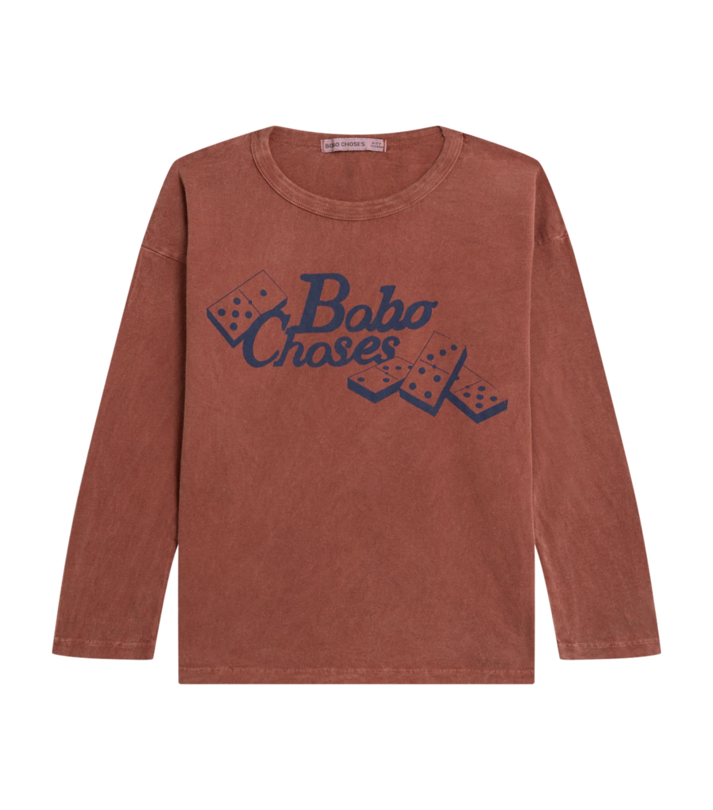 Bobo Choses Dominos Long-sleeve T-shirt In Brown