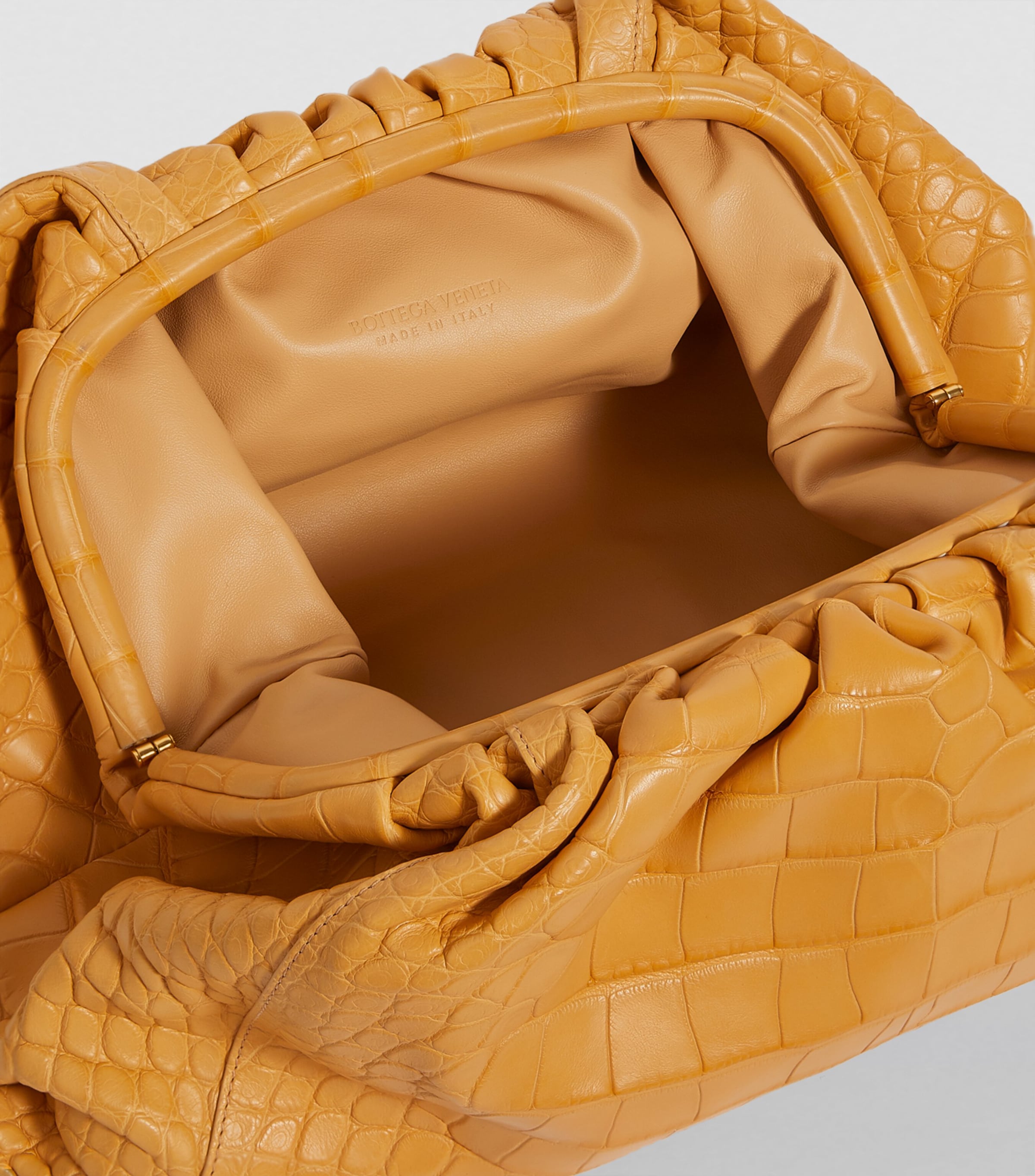 Bottega Veneta Crocodile Leather Pouch Clutch Bag | Harrods US