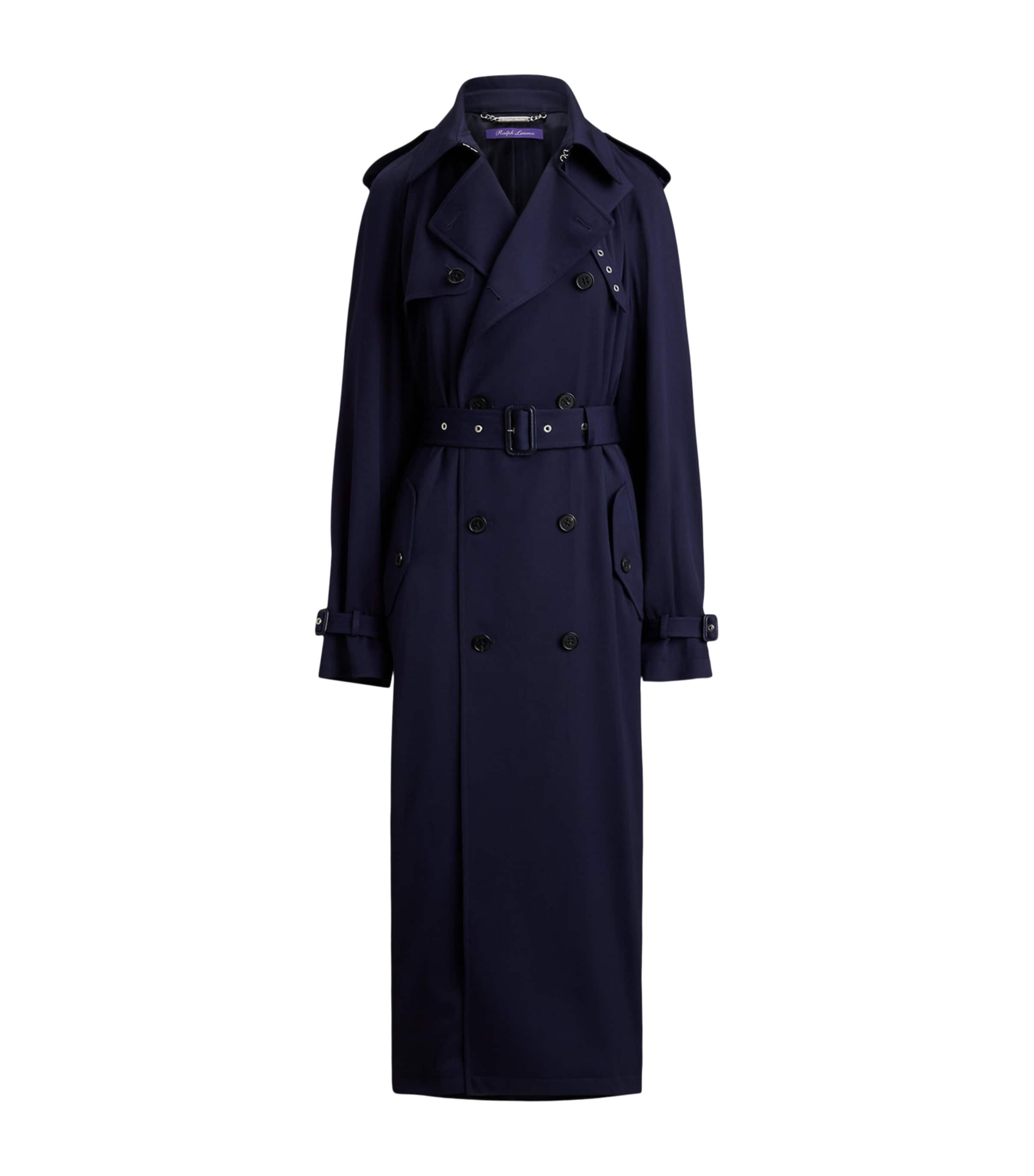 Wool-Blend Alecia Trench Coat NAVY-410 Image 1