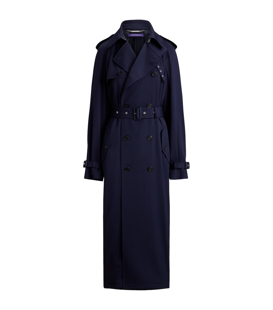 Wool-Blend Alecia Trench Coat NAVY-410 Image 1