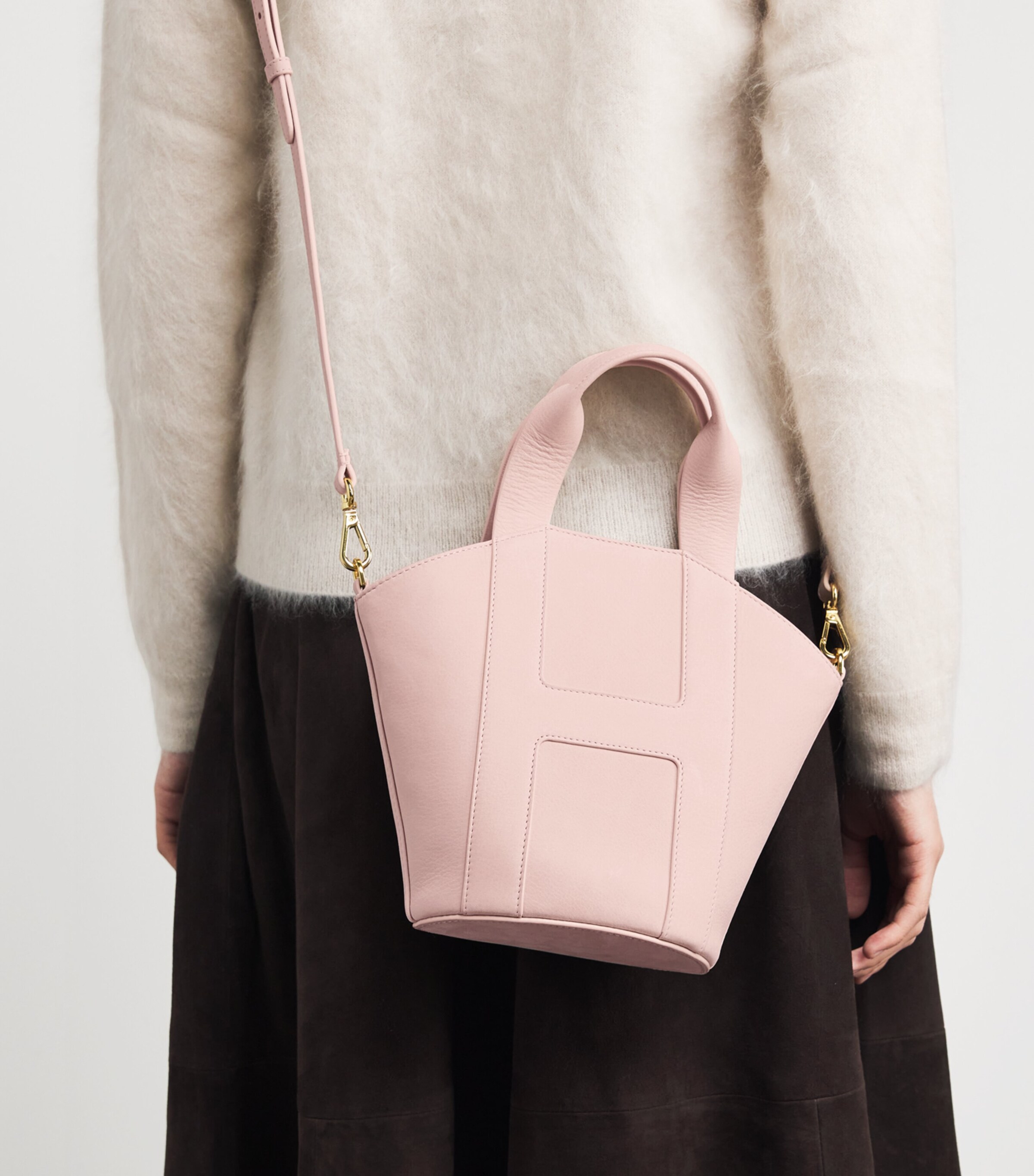 Harrods Grab Suede Tote Bag Pink Image 5