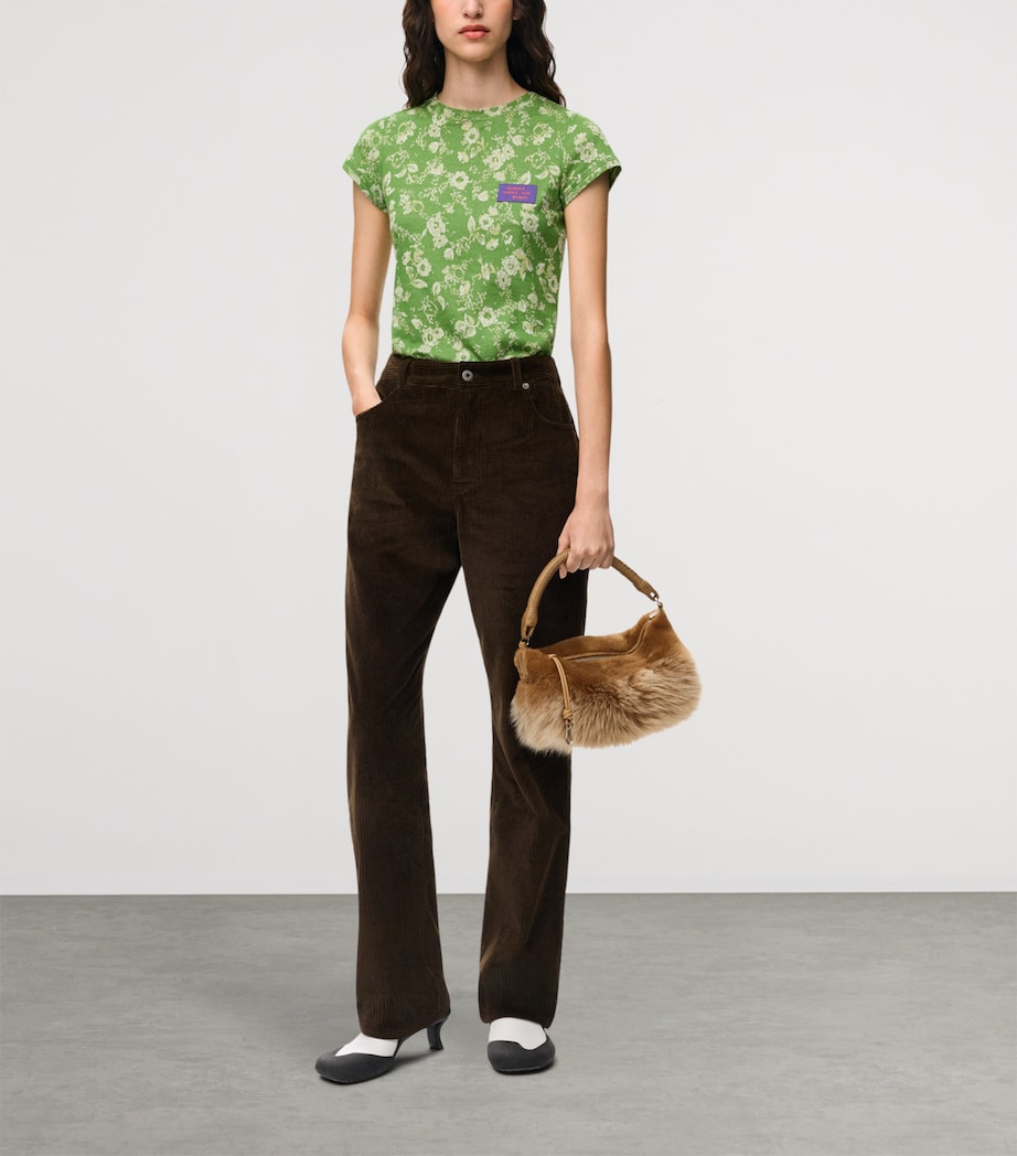 LOEWE Womens x Cosima Von Bonin Floral T-Shirt Green Image 2
