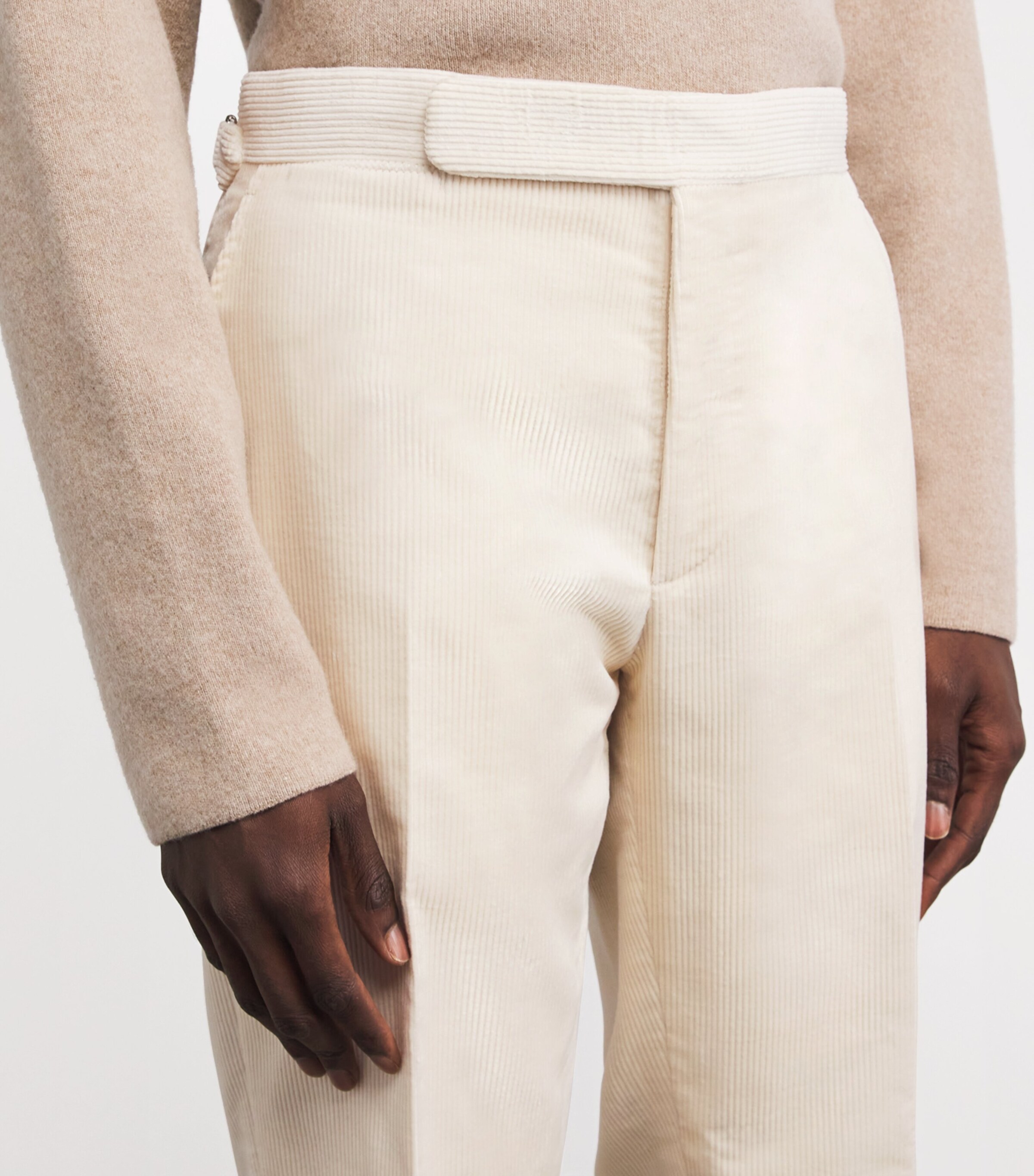 Ralph Lauren Purple Label Mens Cotton Corduroy Trousers New Classic Cream Image 6