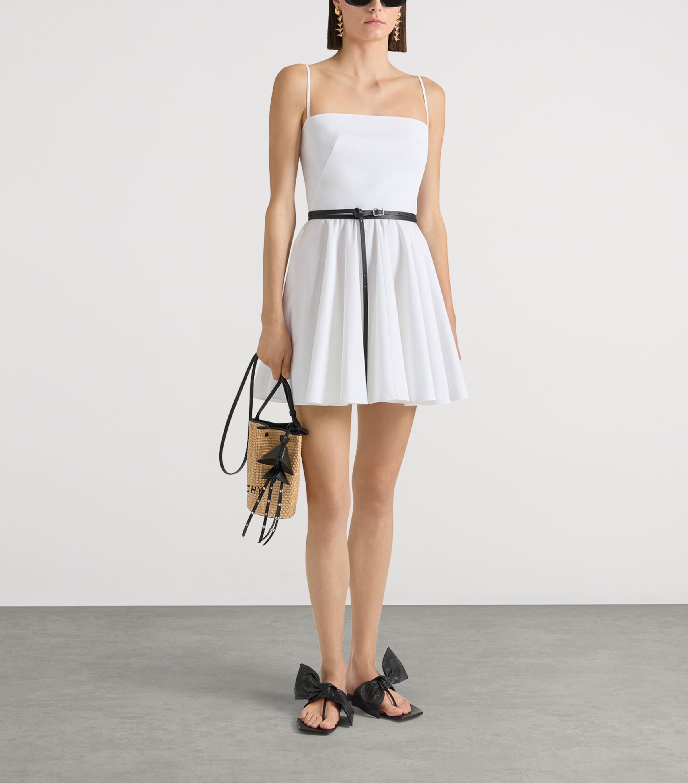Givenchy Womens Cotton Mini Dress White Image 2