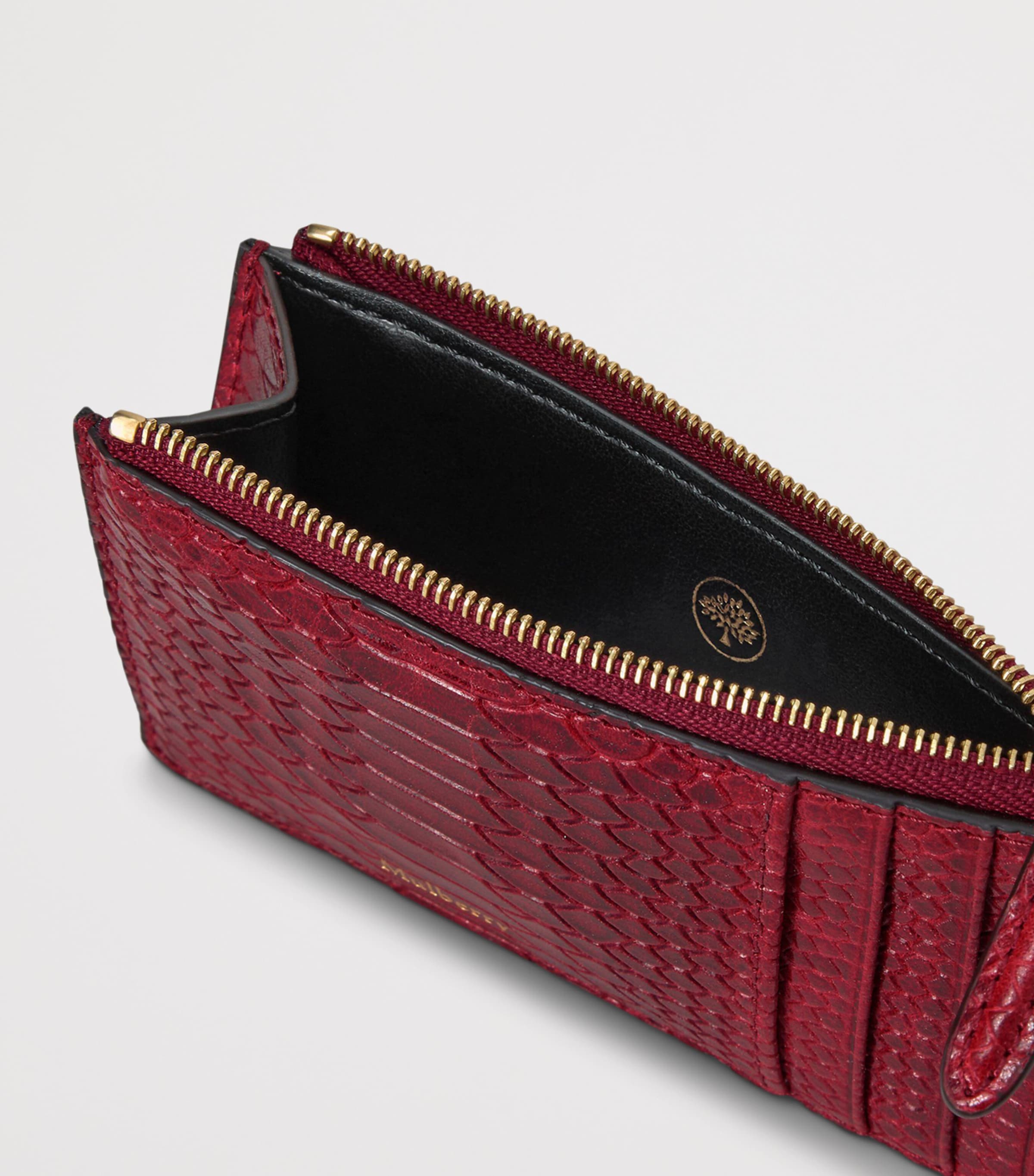 Mulberry Leather Continental Zipped Long Card Holder Apple Red Image 2